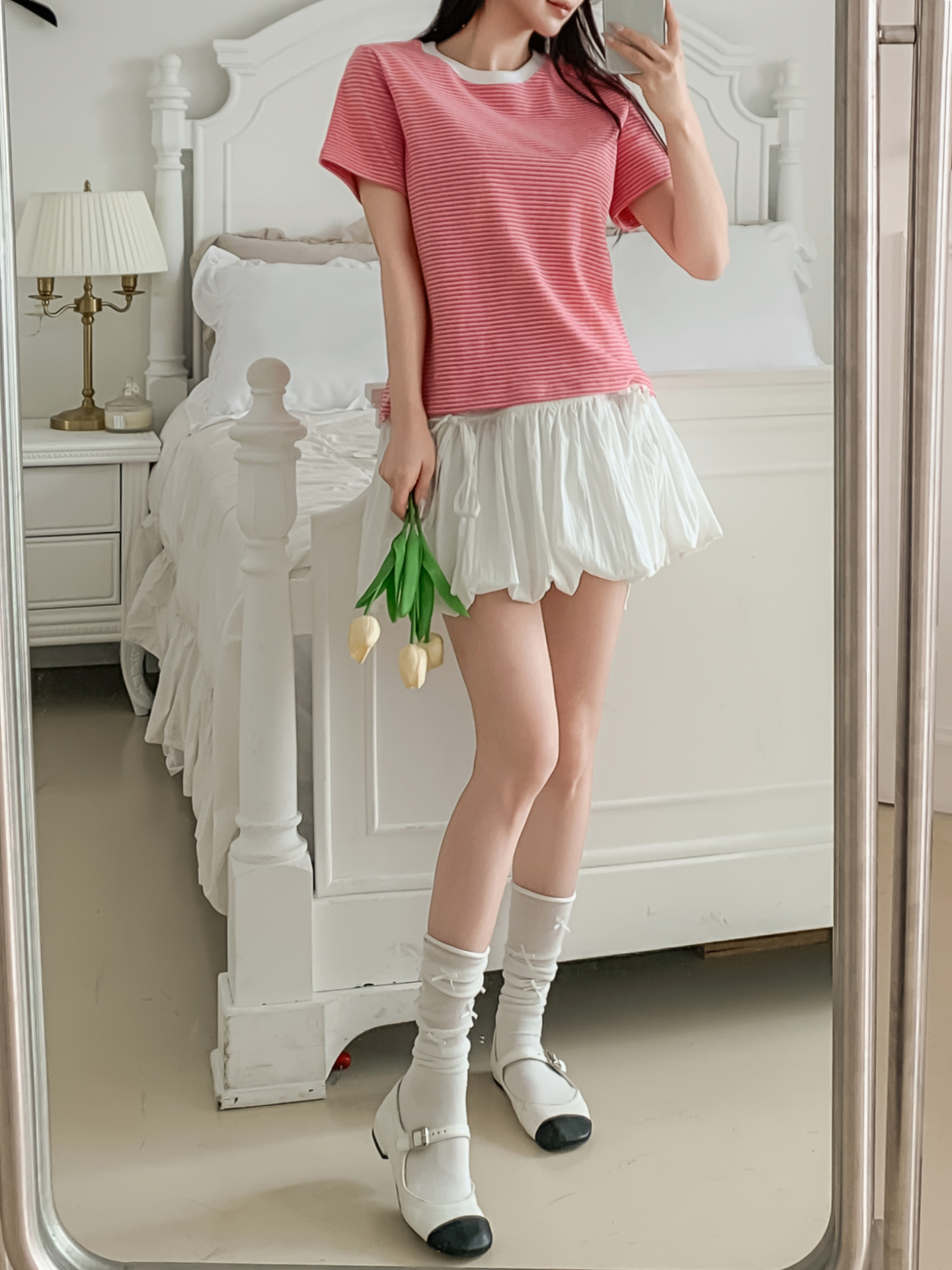 ラウンドネック半袖ボーダーTシャツ | 詳細画像18