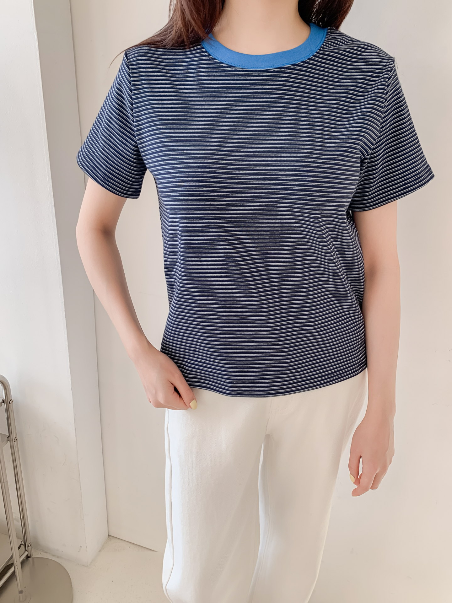 ラウンドネック半袖ボーダーTシャツ | 詳細画像20