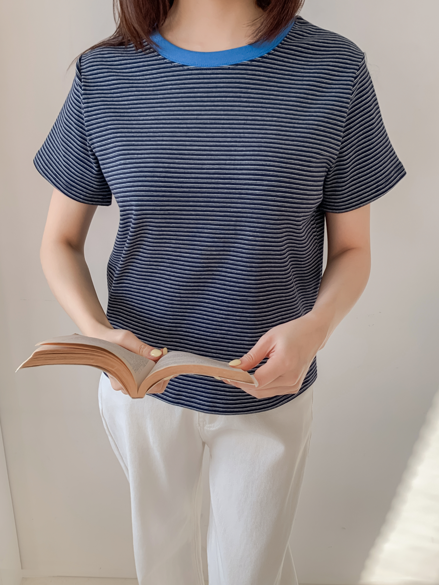 ラウンドネック半袖ボーダーTシャツ | 詳細画像22