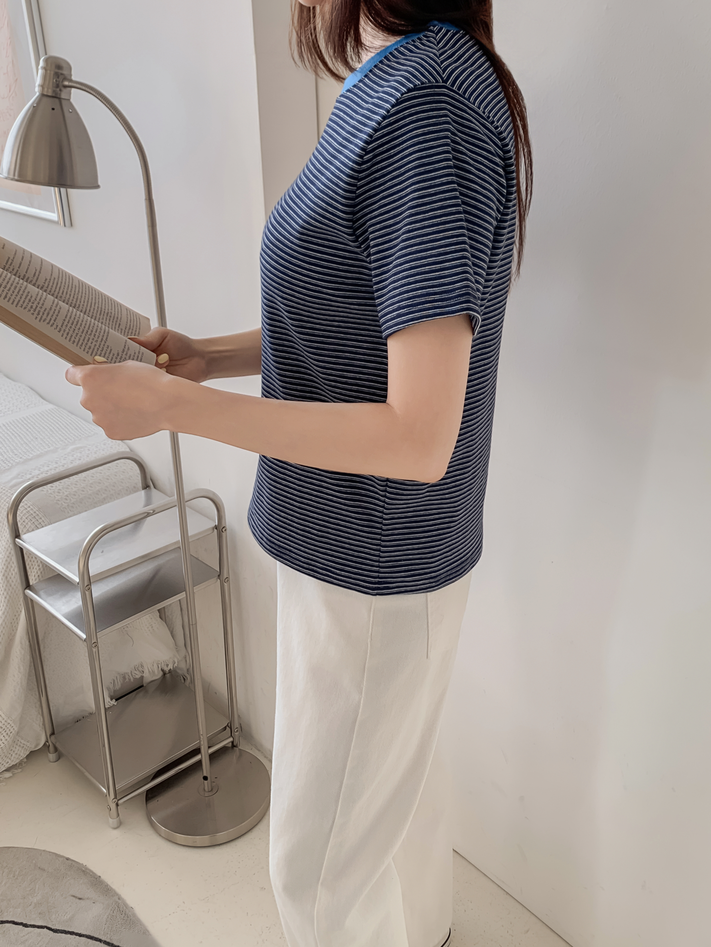 ラウンドネック半袖ボーダーTシャツ | 詳細画像23