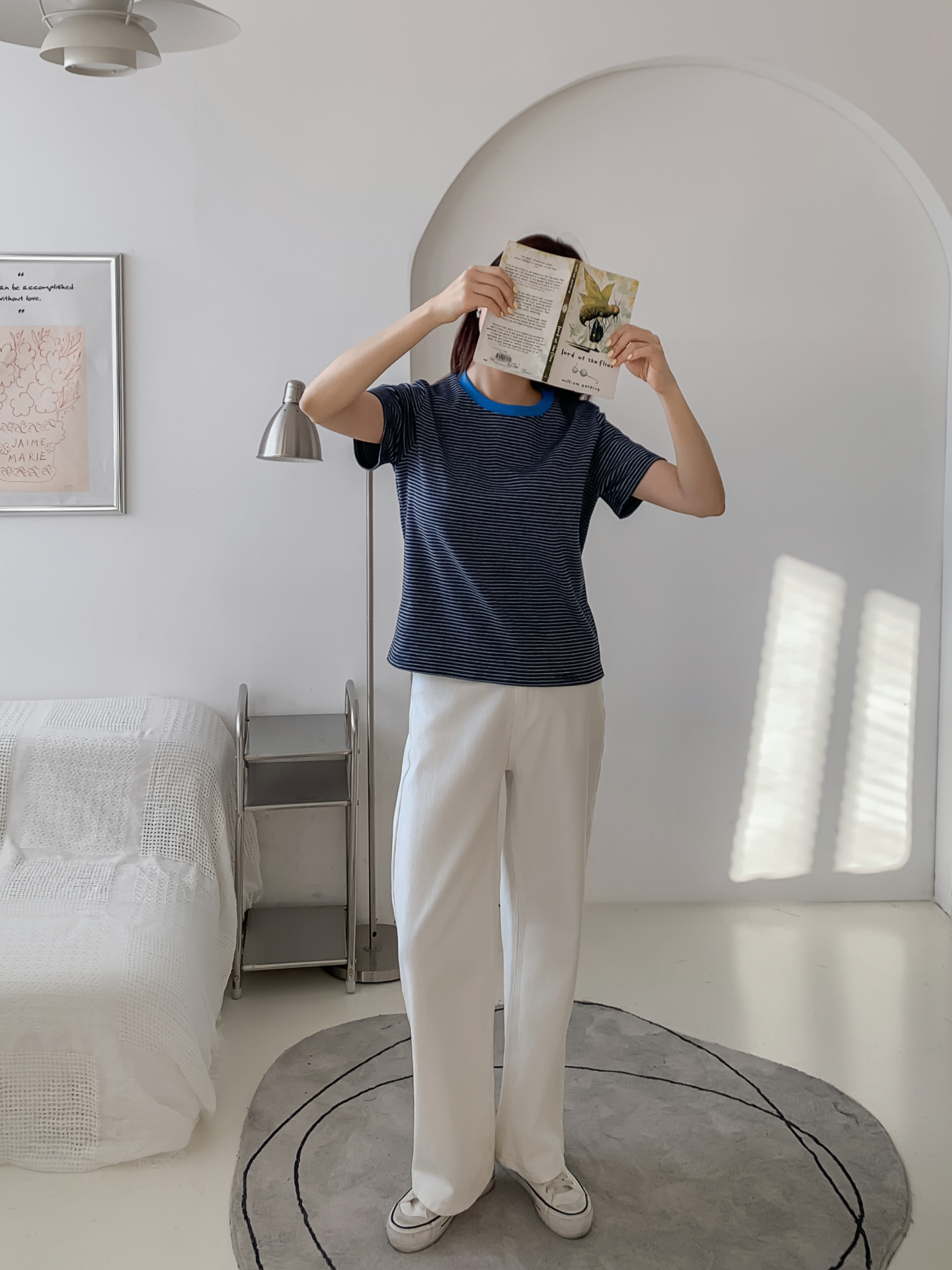 ラウンドネック半袖ボーダーTシャツ | 詳細画像28