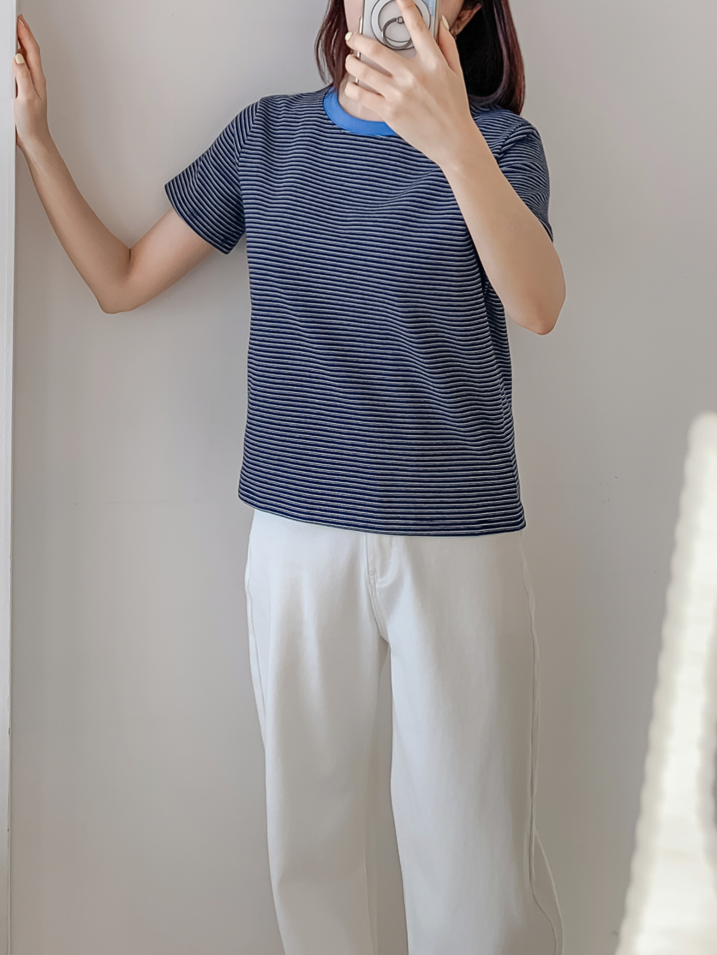 ラウンドネック半袖ボーダーTシャツ | 詳細画像29