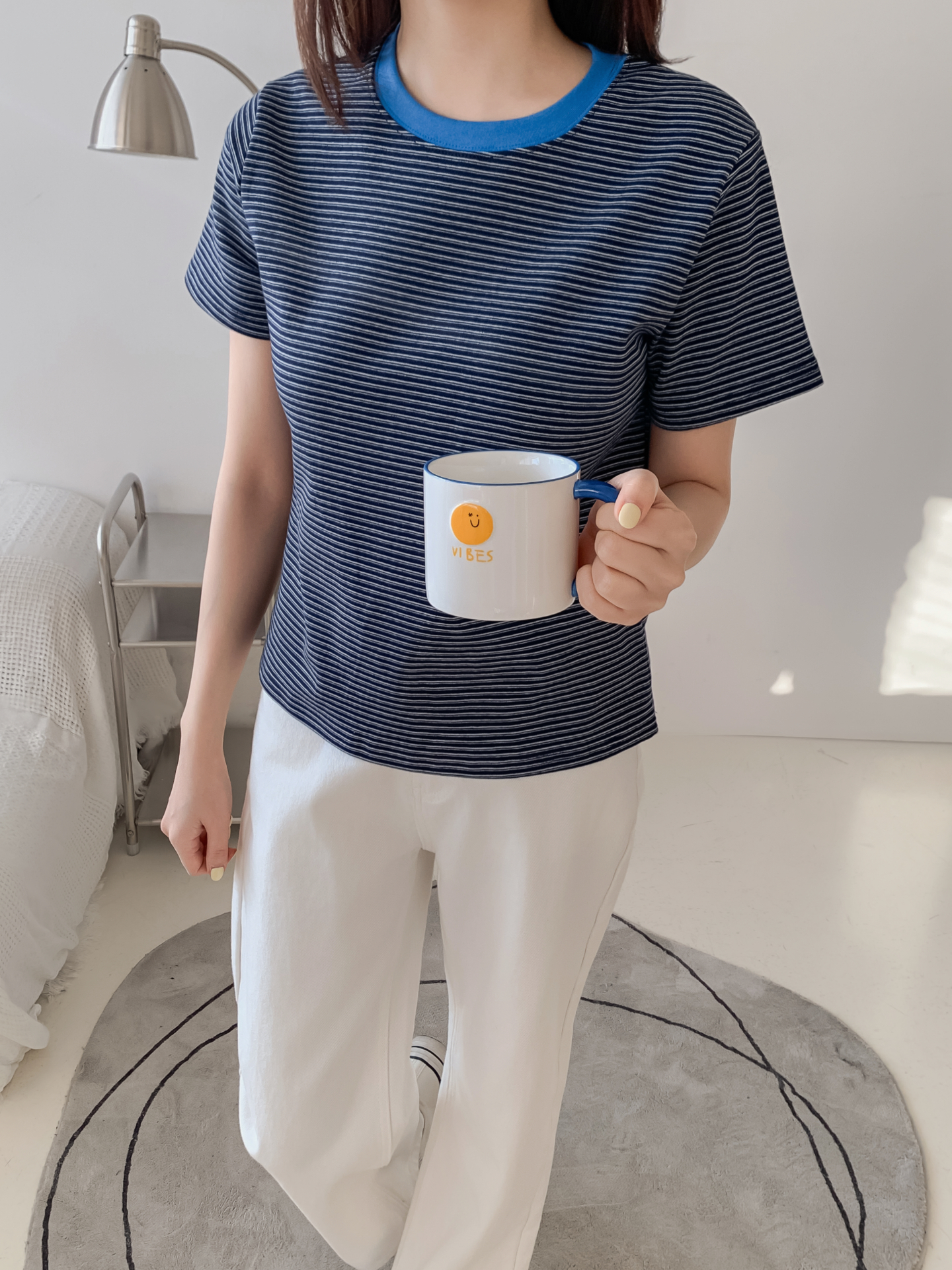 ラウンドネック半袖ボーダーTシャツ | 詳細画像33