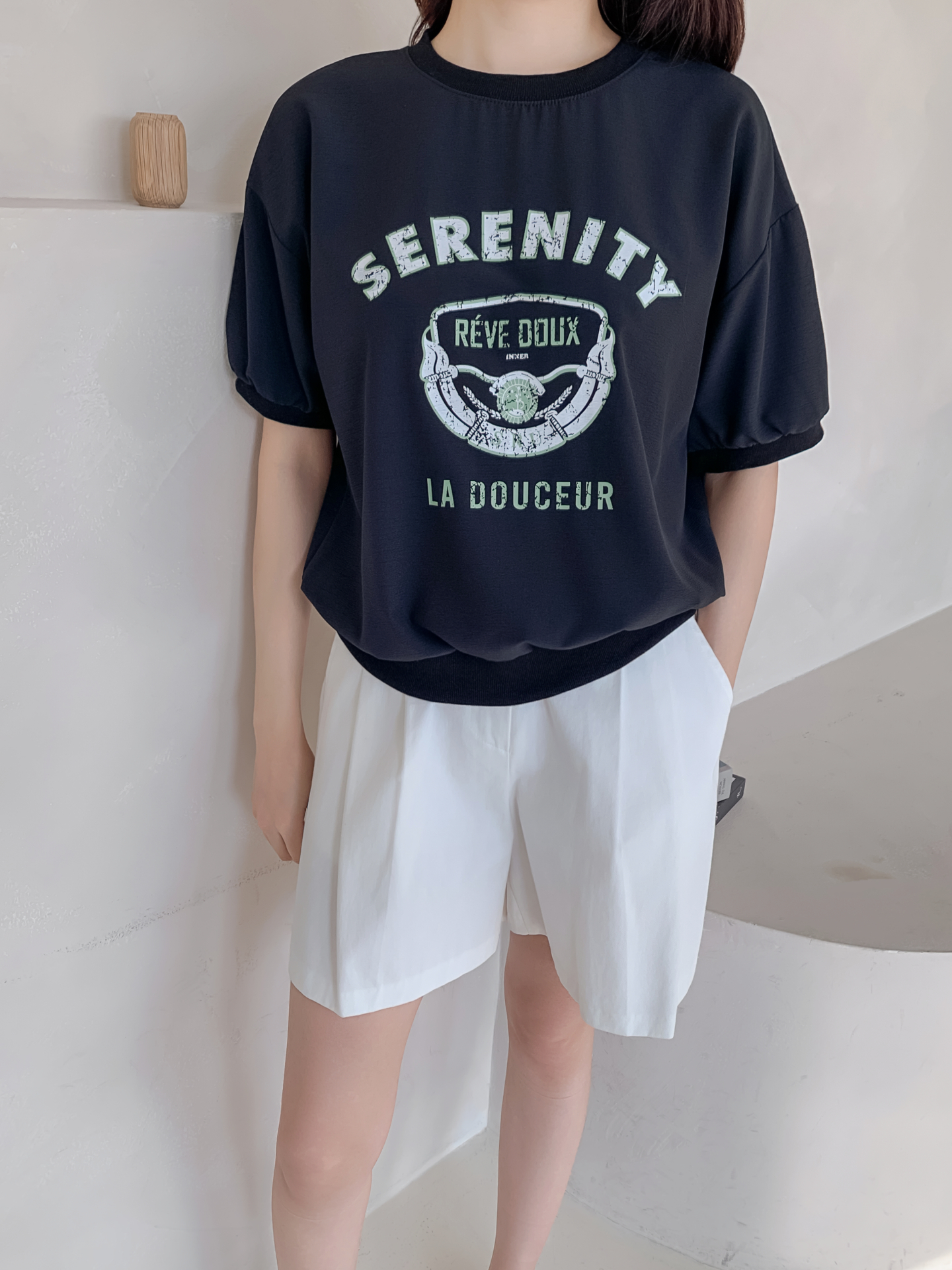 ラウンドネック半袖プリントスウェット | 詳細画像4