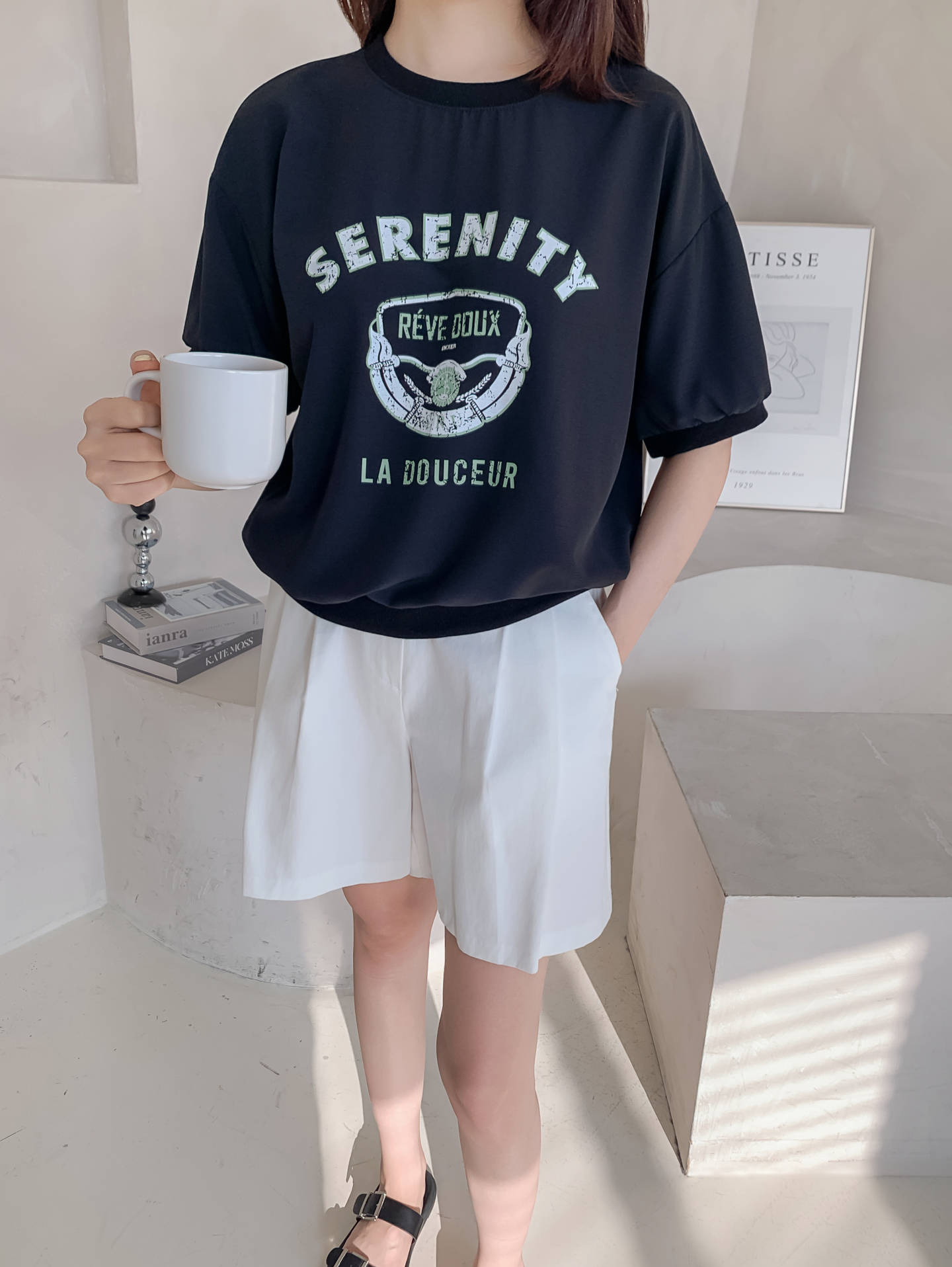 ラウンドネック半袖プリントスウェット | 詳細画像6