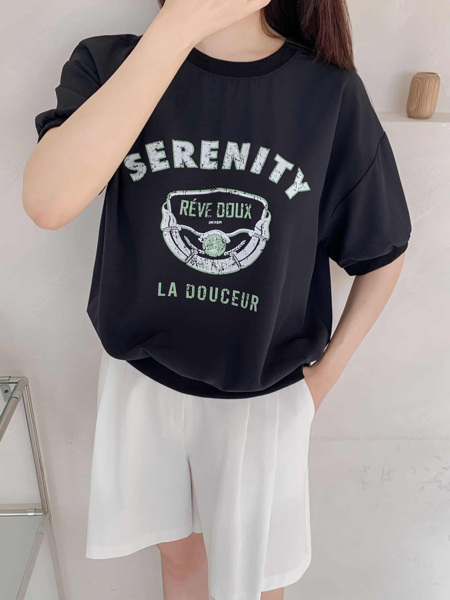 ラウンドネック半袖プリントスウェット | 詳細画像11