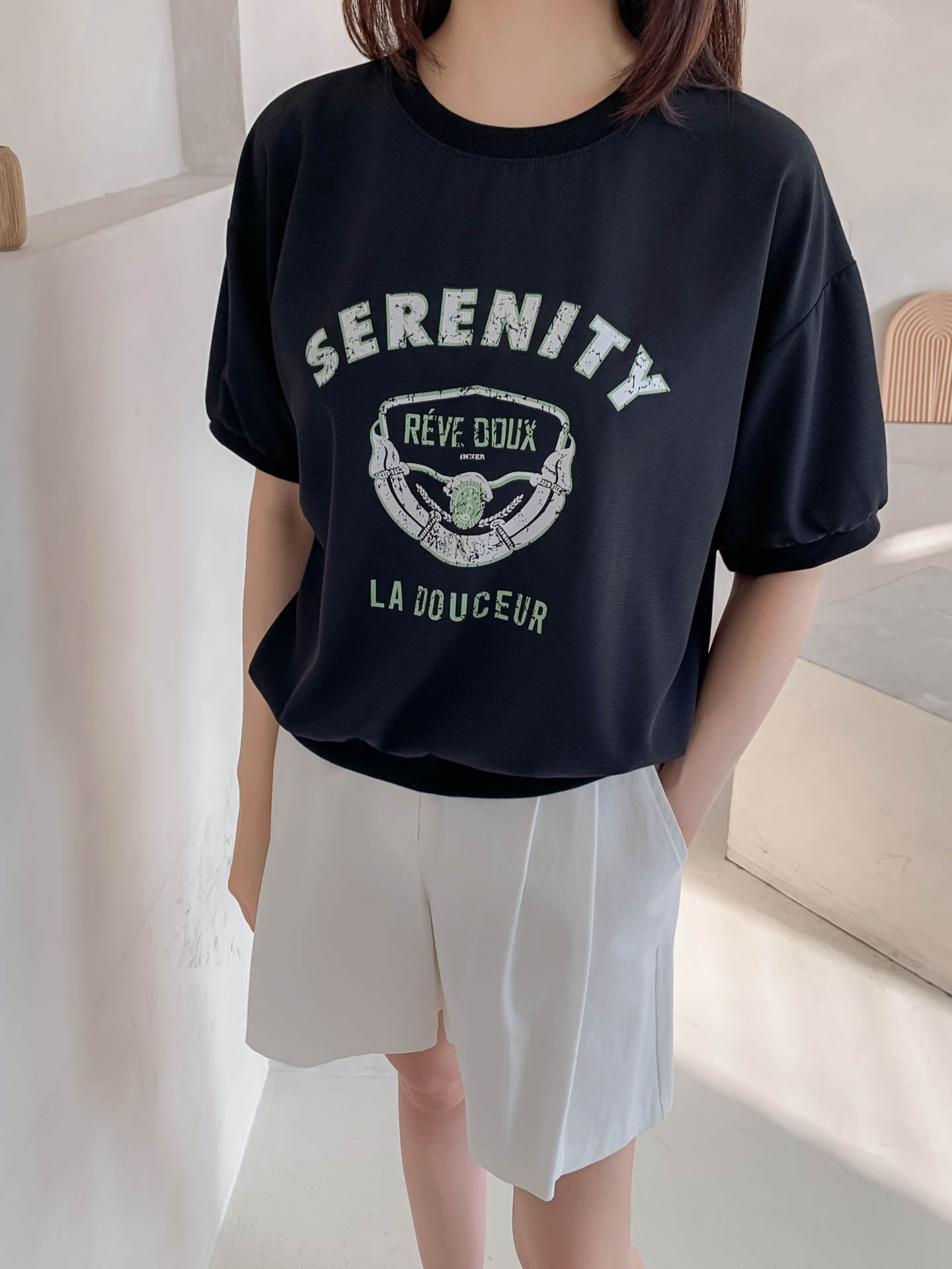 ラウンドネック半袖プリントスウェット | 詳細画像13