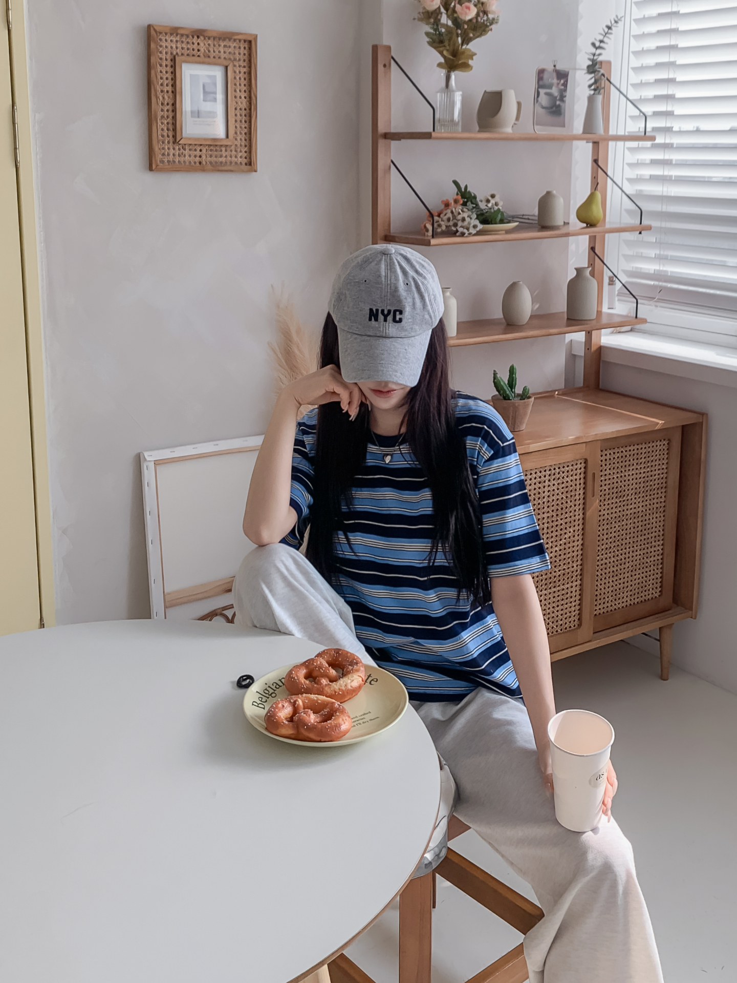 コットンラウンドネック半袖ボーダーTシャツ | 詳細画像14