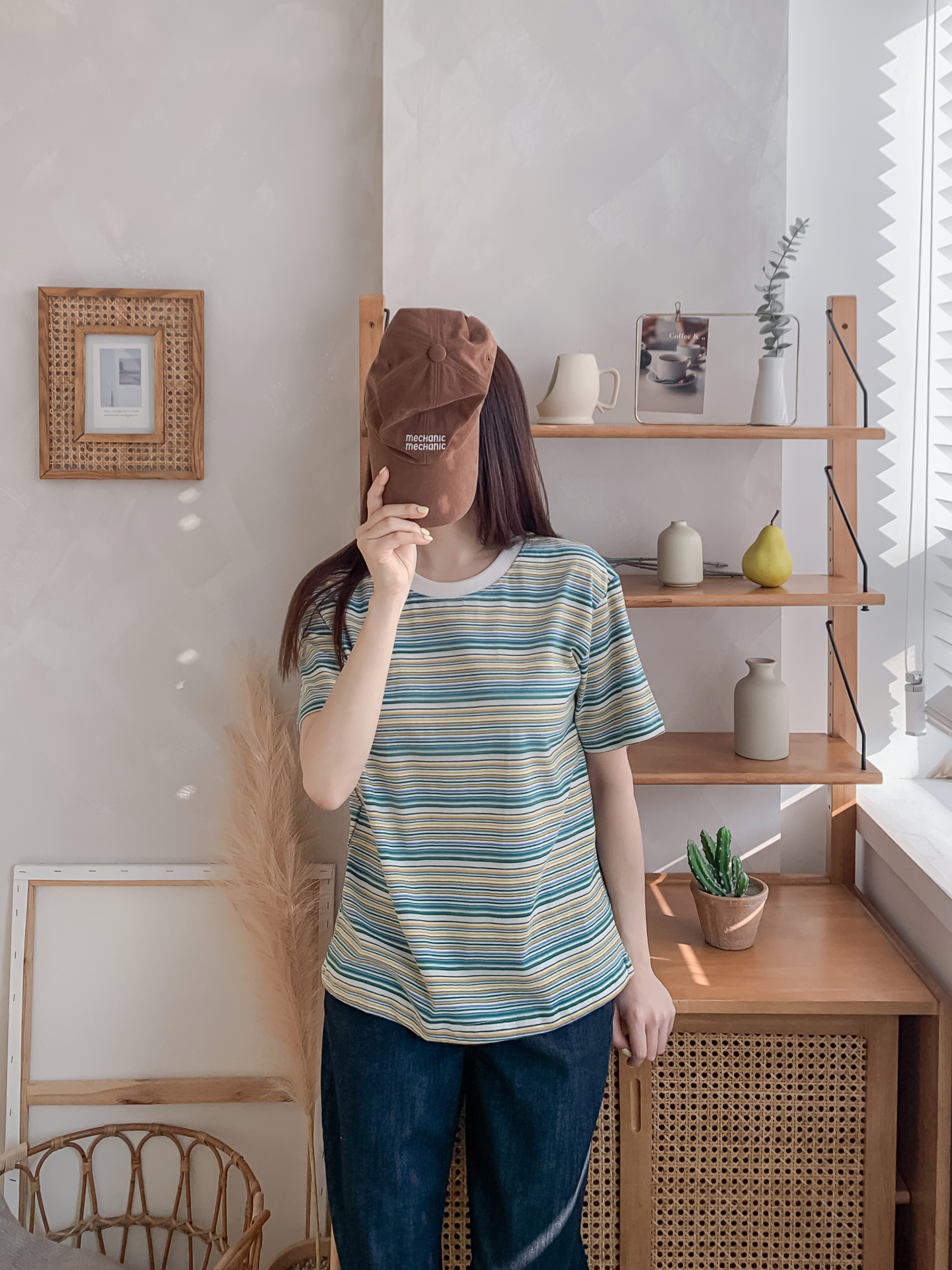 コットンラウンドネック半袖ボーダーTシャツ | 詳細画像20