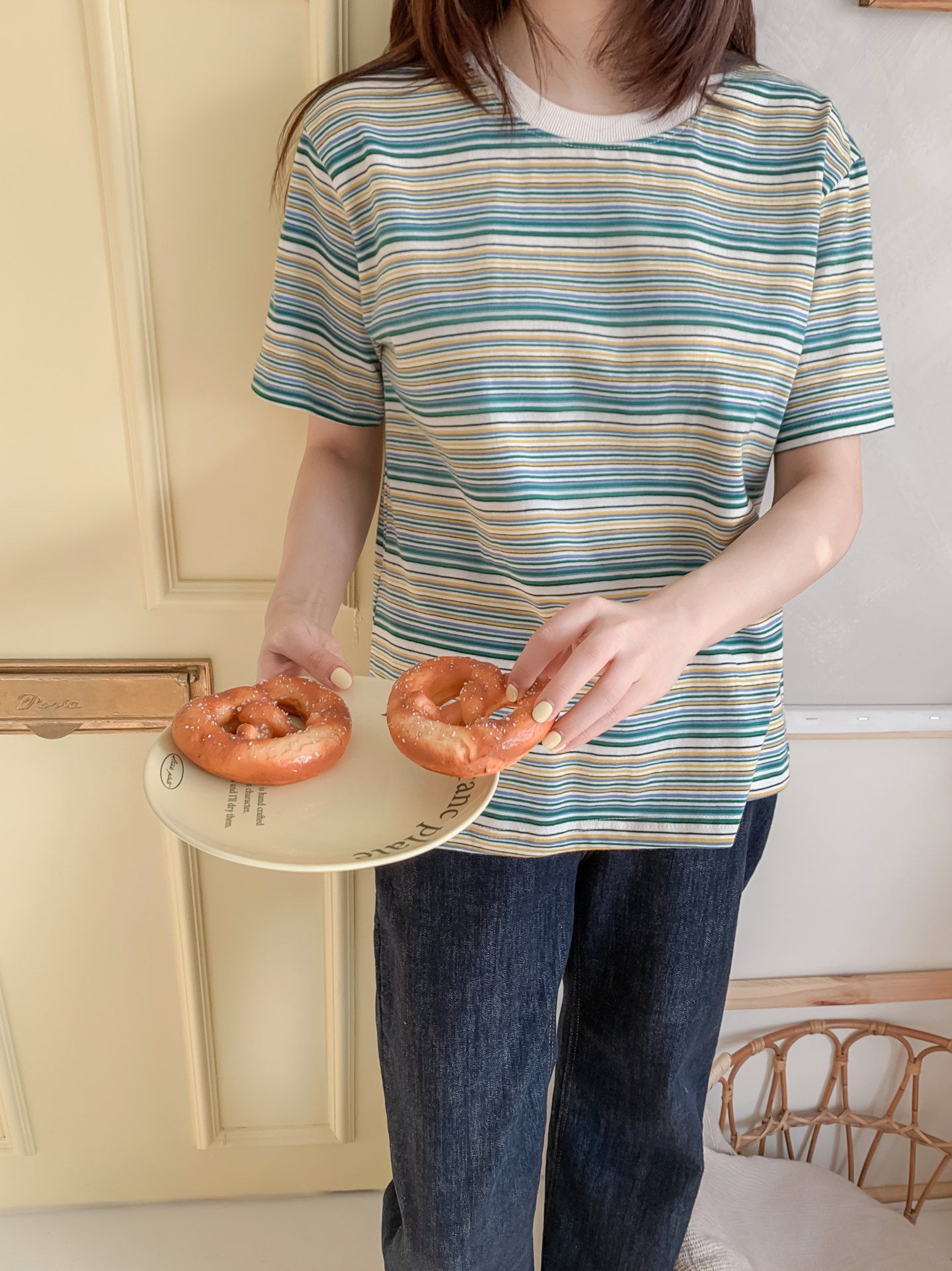 コットンラウンドネック半袖ボーダーTシャツ | 詳細画像26