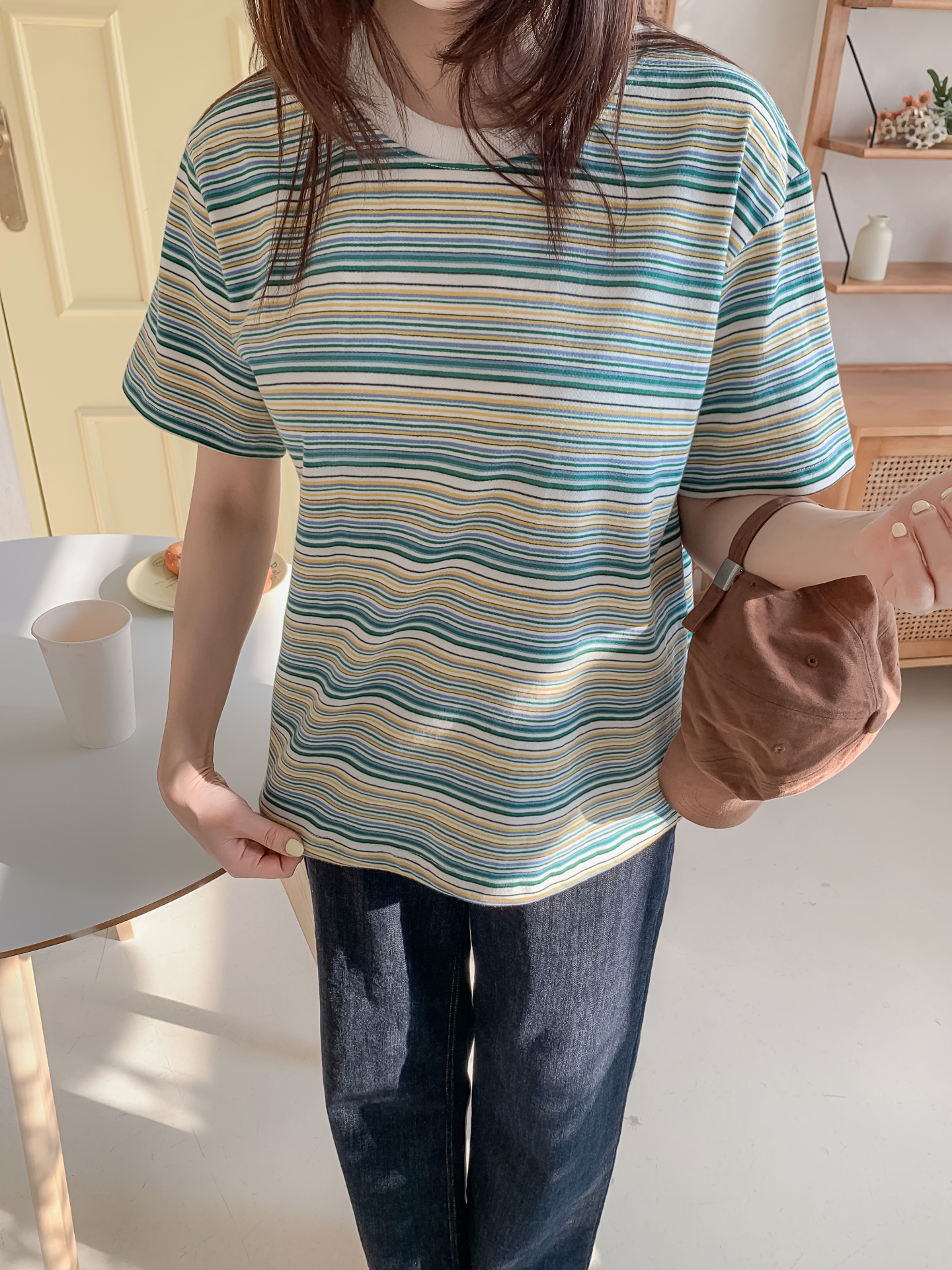 コットンラウンドネック半袖ボーダーTシャツ | 詳細画像29