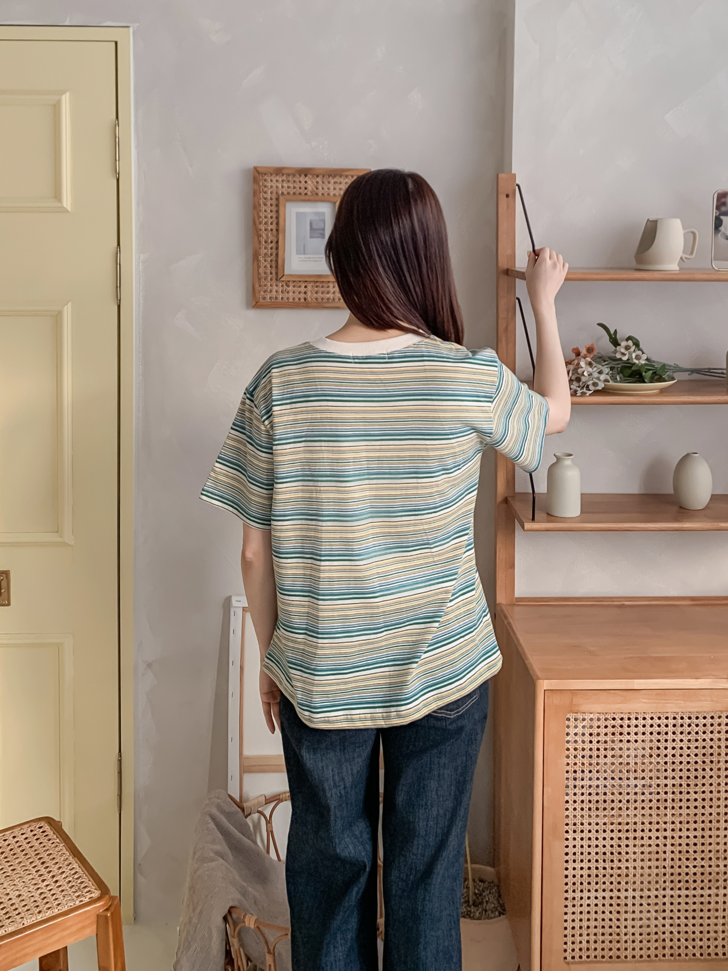 コットンラウンドネック半袖ボーダーTシャツ | 詳細画像33