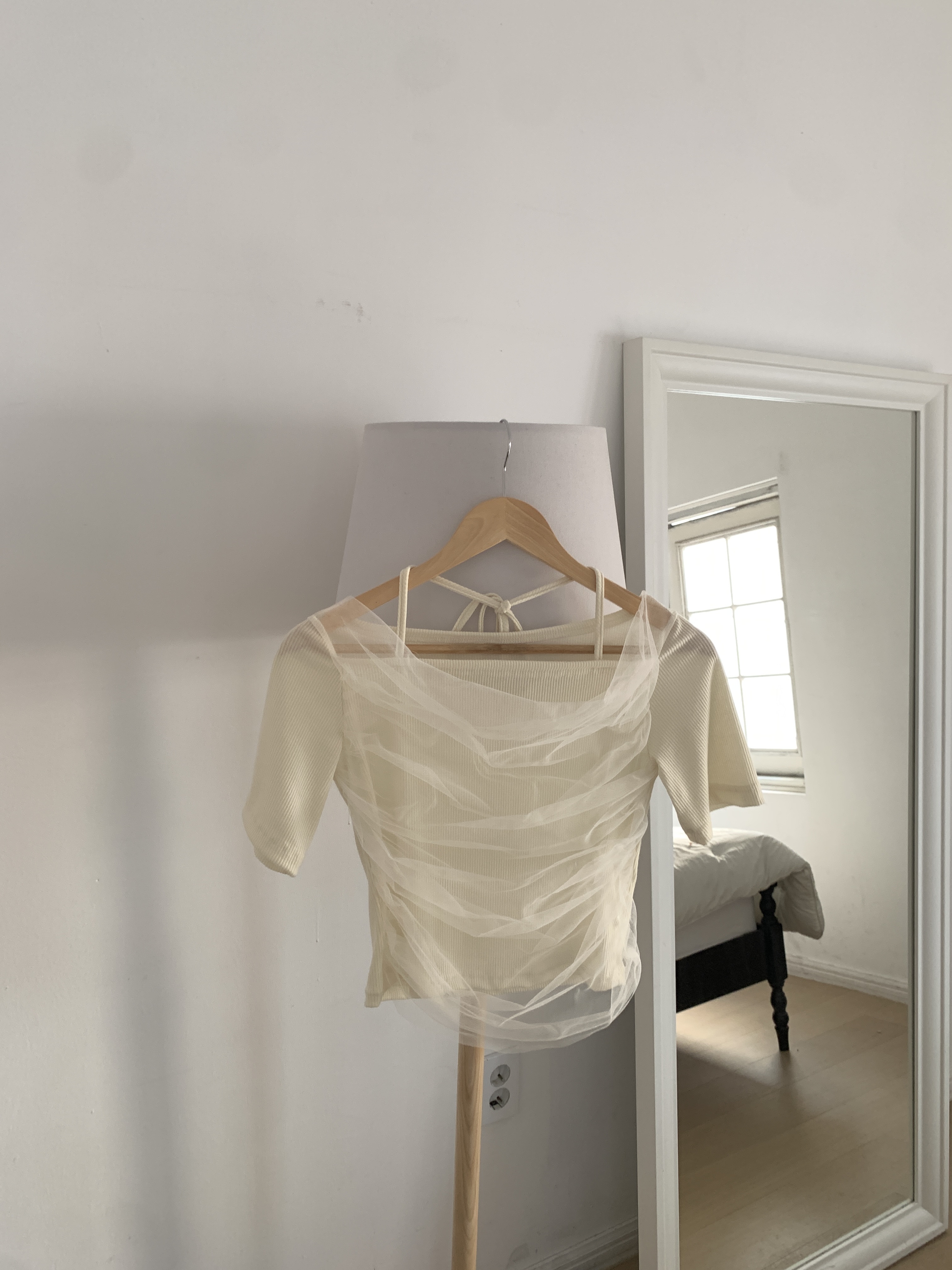 チュールコンビドレープホルターネック半袖Tシャツ | 詳細画像19