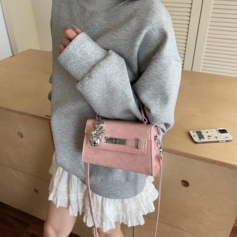 レザー調Hラインカラーショルダーバッグ | 詳細画像5