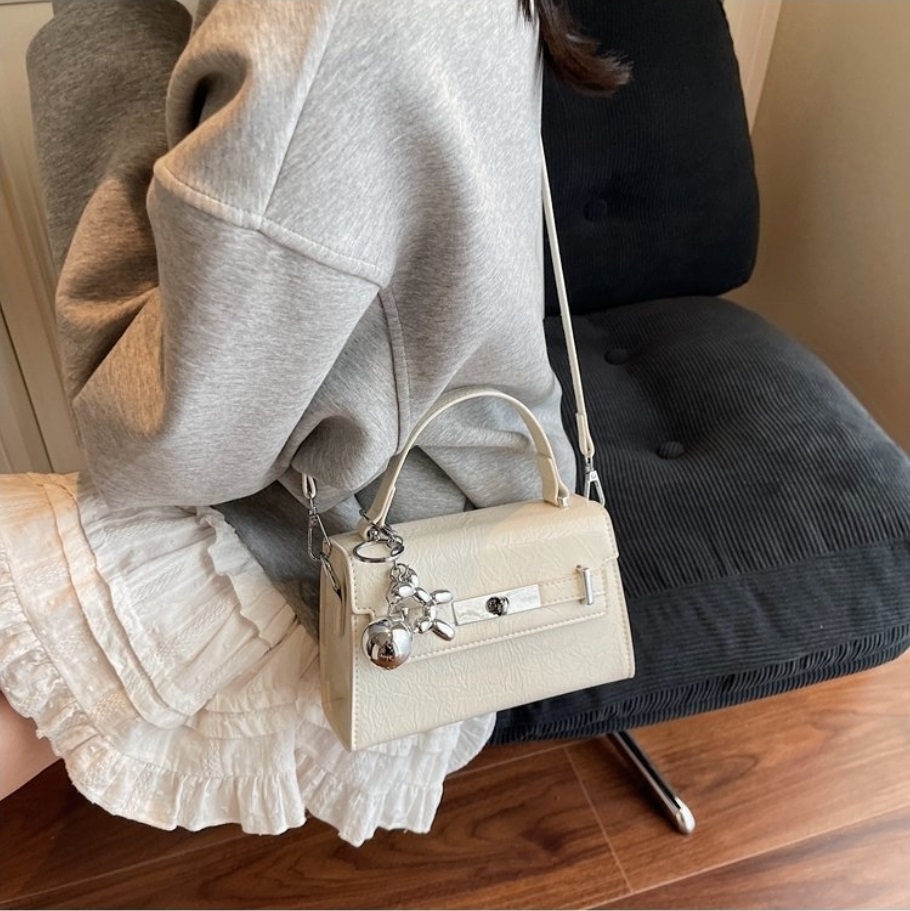 レザー調Hラインカラーショルダーバッグ | 詳細画像6