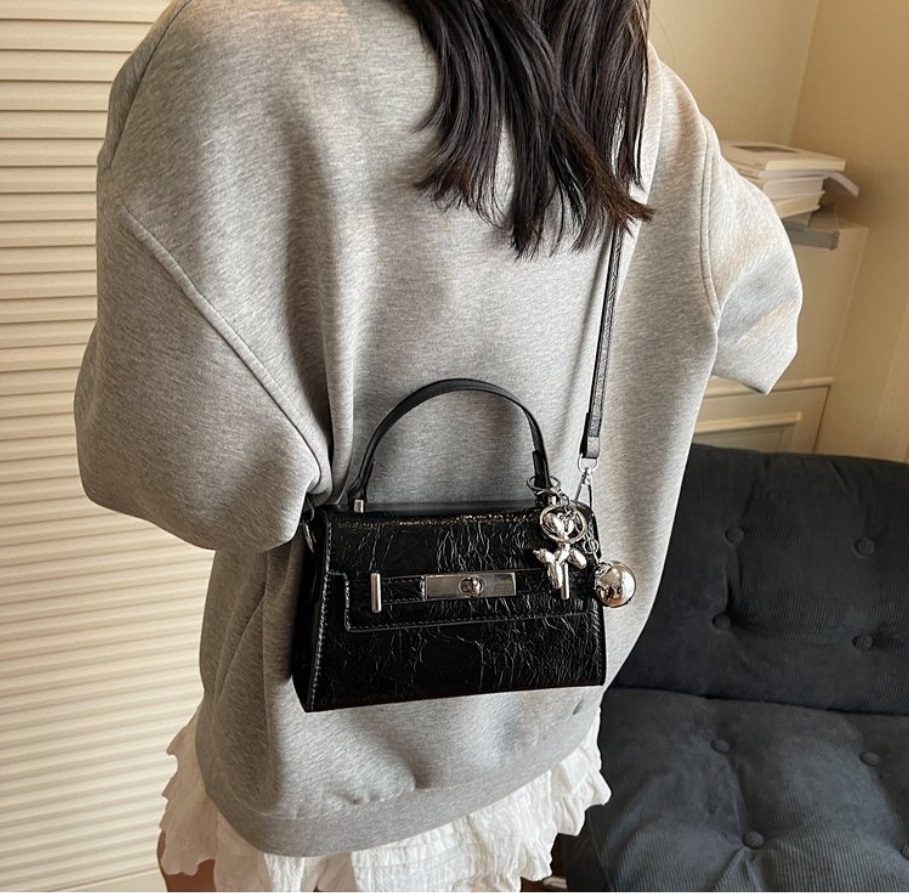 レザー調Hラインカラーショルダーバッグ | 詳細画像8