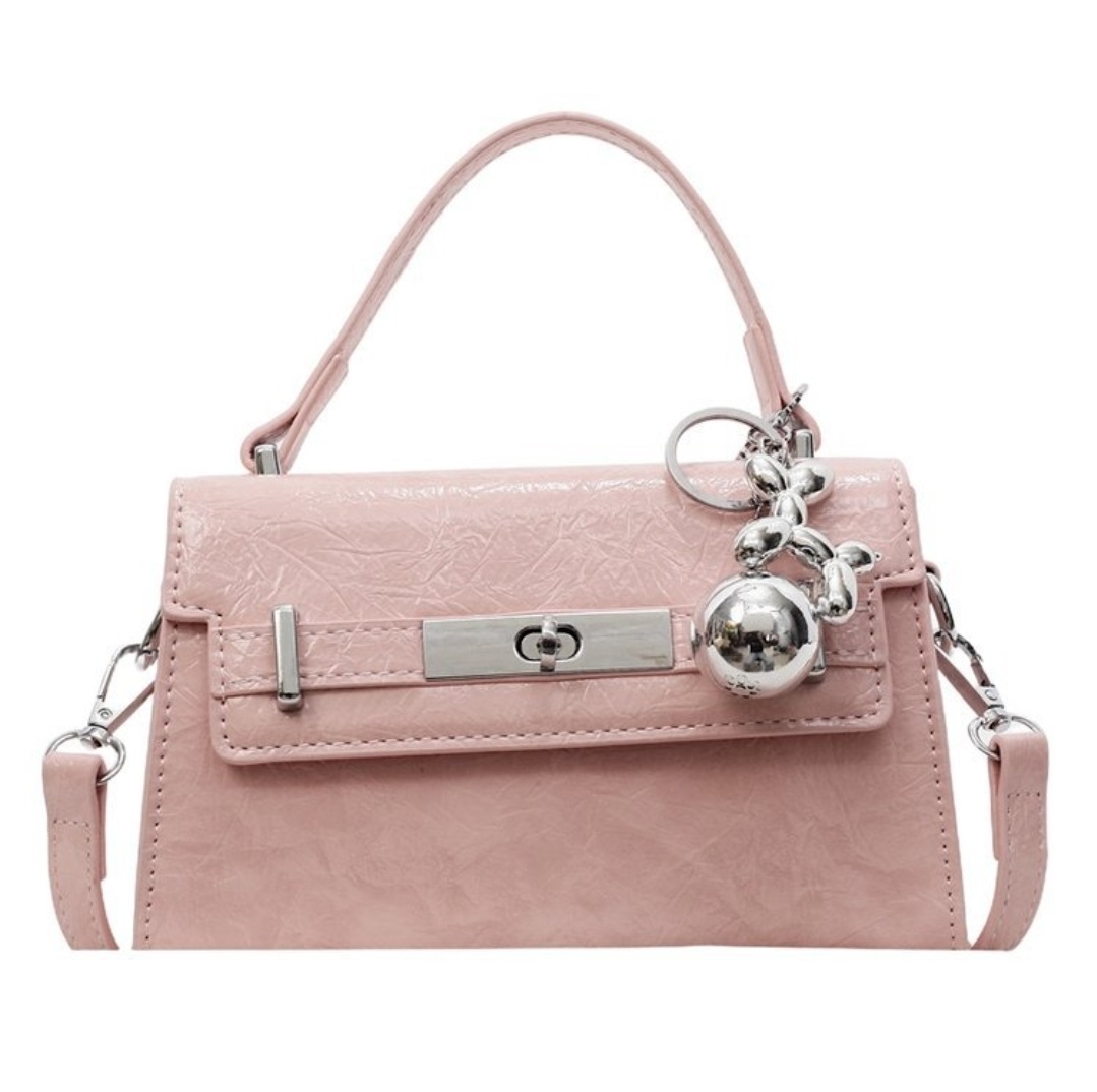 レザー調Hラインカラーショルダーバッグ | 詳細画像17