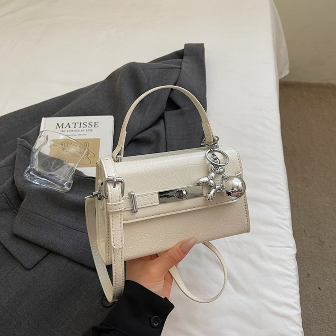 レザー調Hラインカラーショルダーバッグ | 詳細画像19