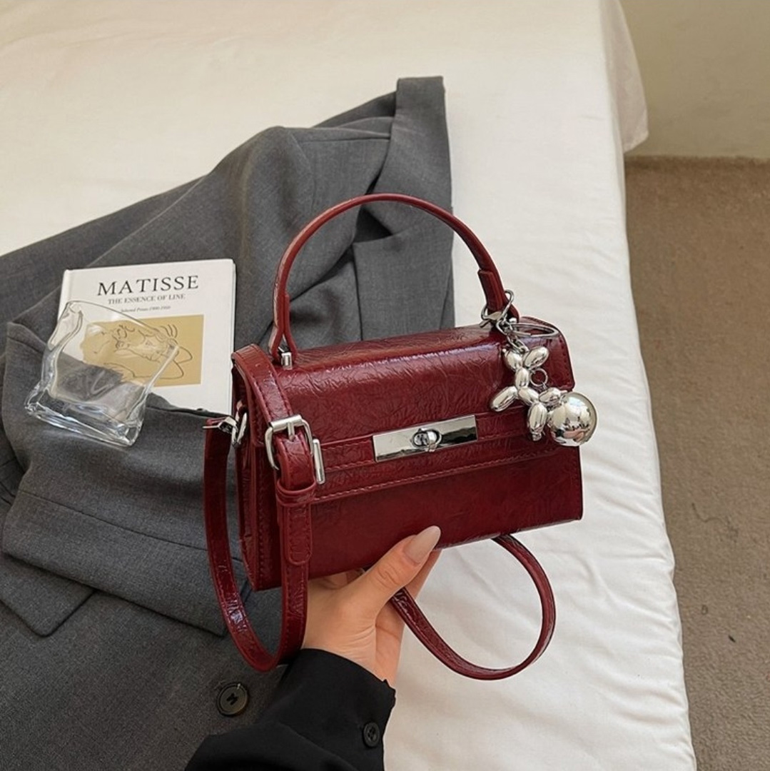 レザー調Hラインカラーショルダーバッグ | 詳細画像21