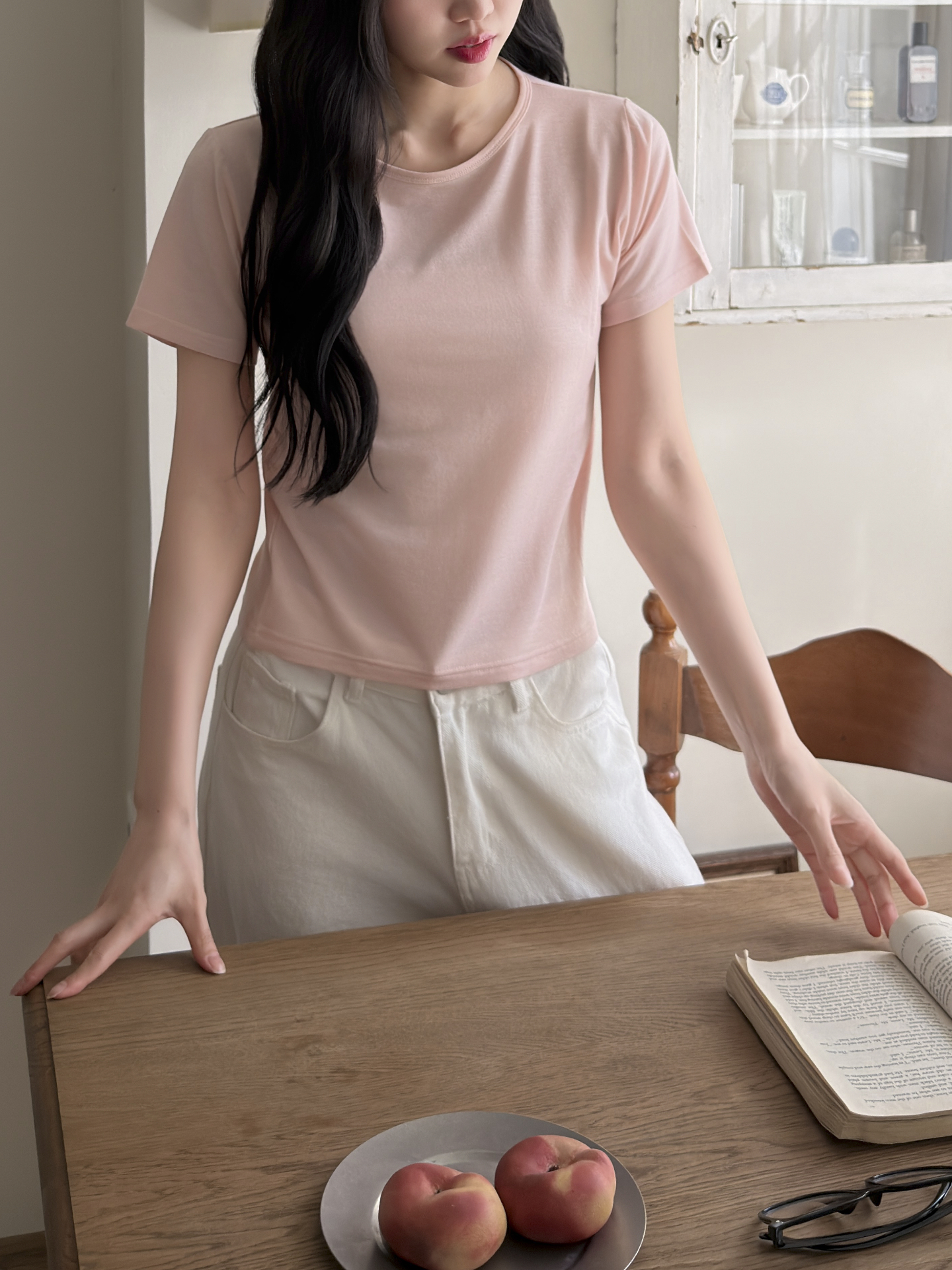 ストレッチラウンドネックベーシック半袖Tシャツ | 詳細画像8