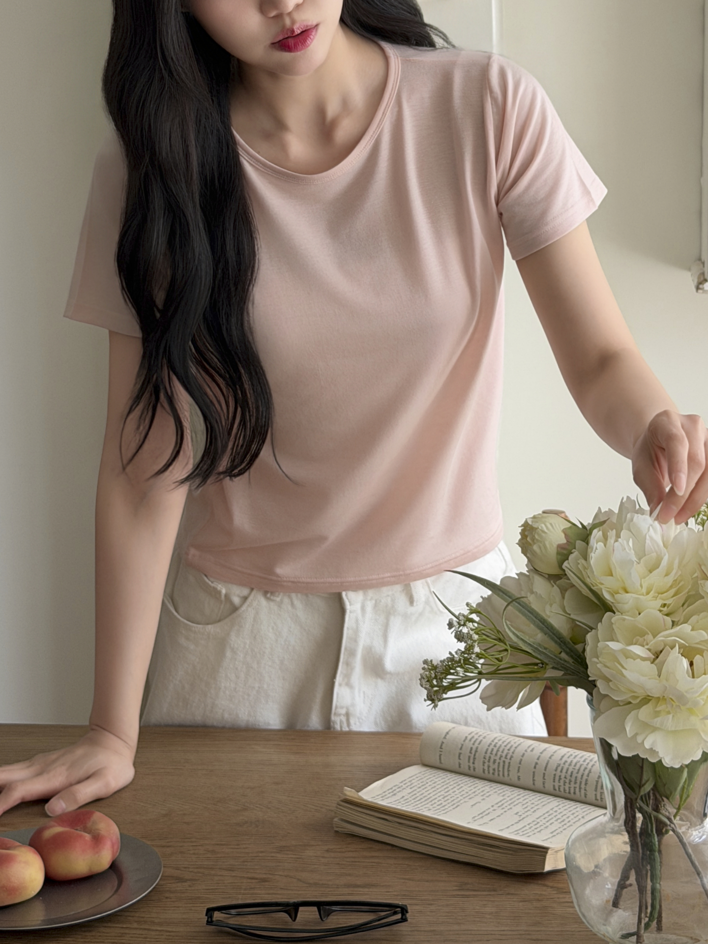 ストレッチラウンドネックベーシック半袖Tシャツ | 詳細画像9