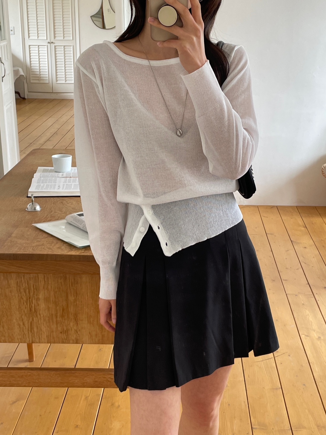 ベーシックスリム長袖ニット | 詳細画像14