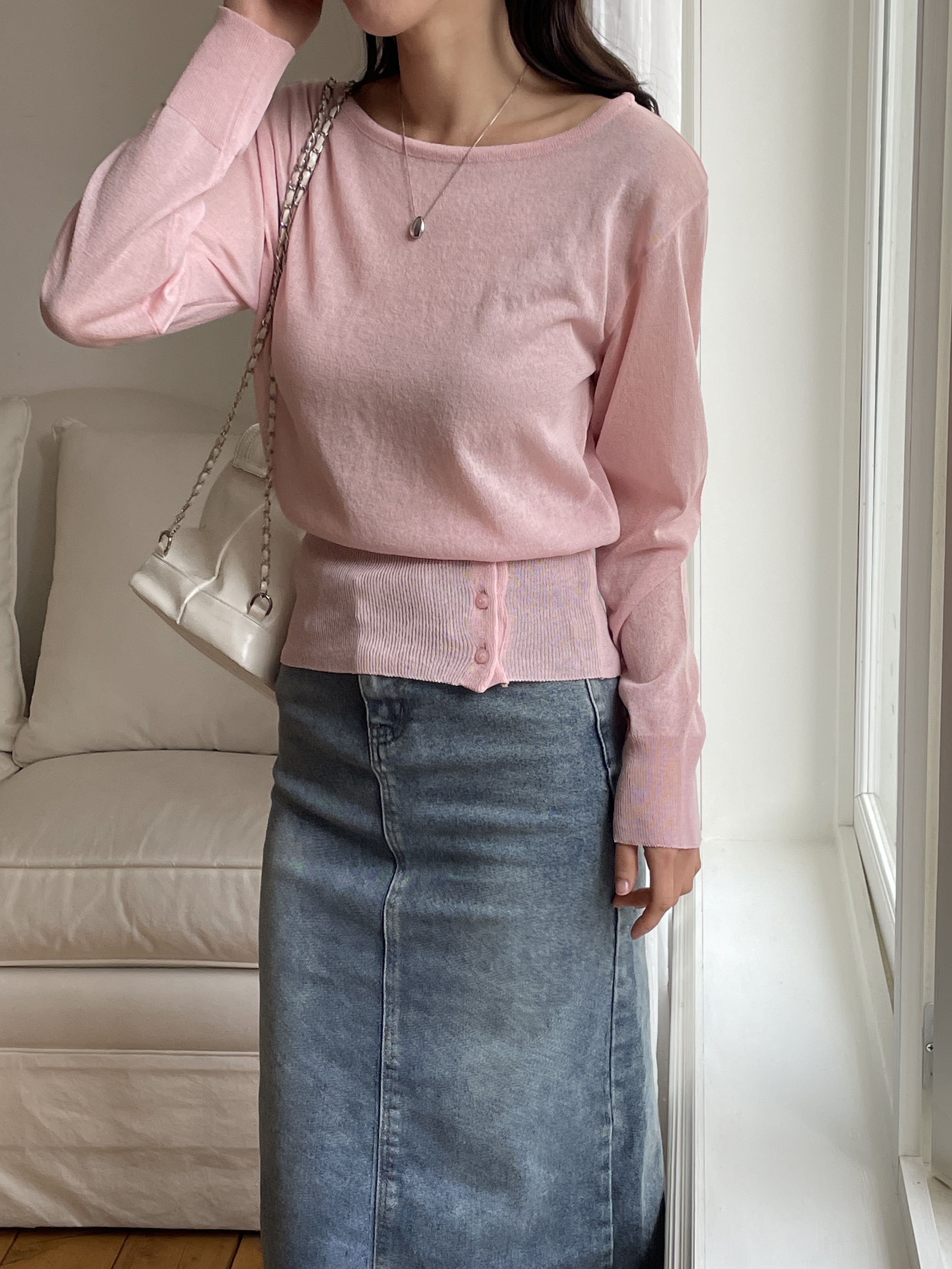 ベーシックスリム長袖ニット | 詳細画像8