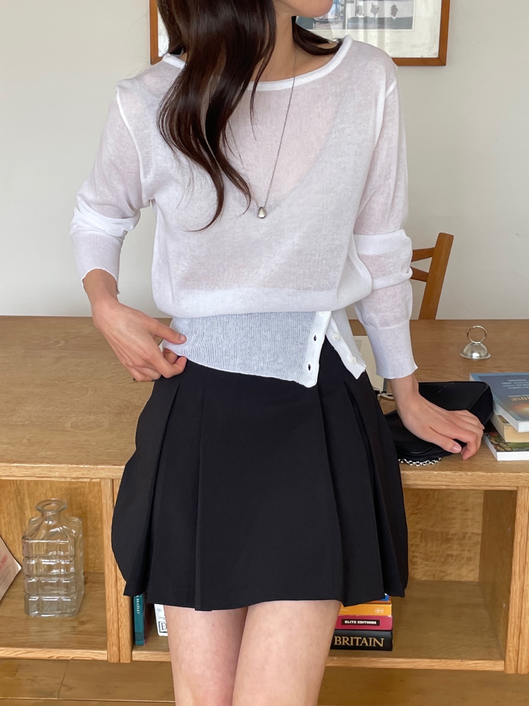 ベーシックスリム長袖ニット | 詳細画像3