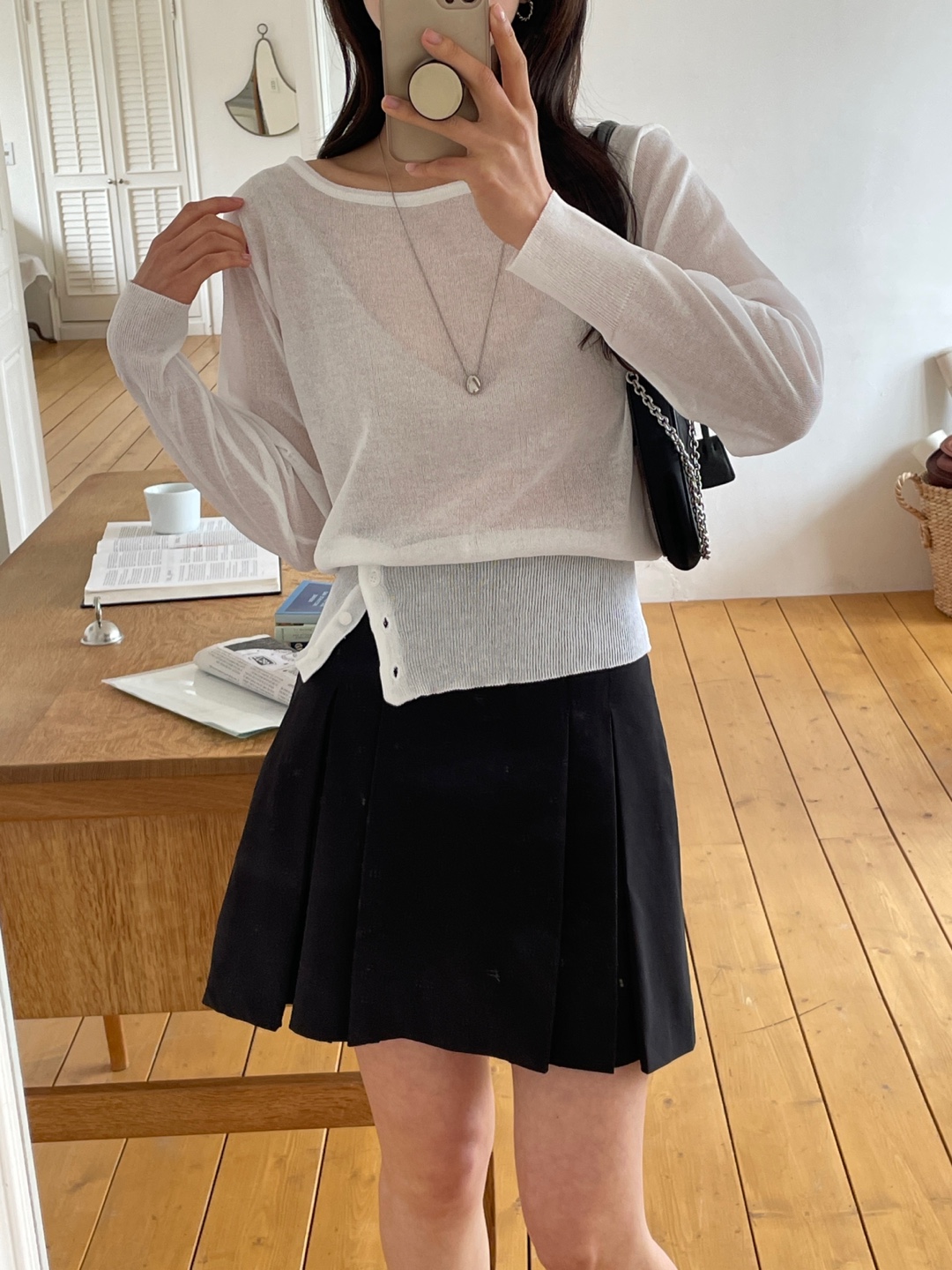 ベーシックスリム長袖ニット | 詳細画像13