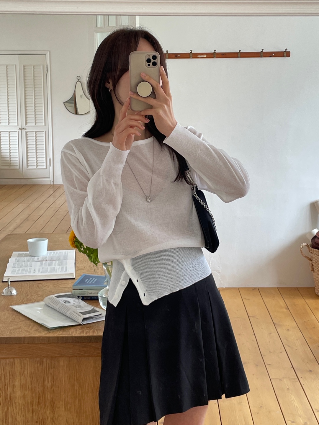 ベーシックスリム長袖ニット | 詳細画像11