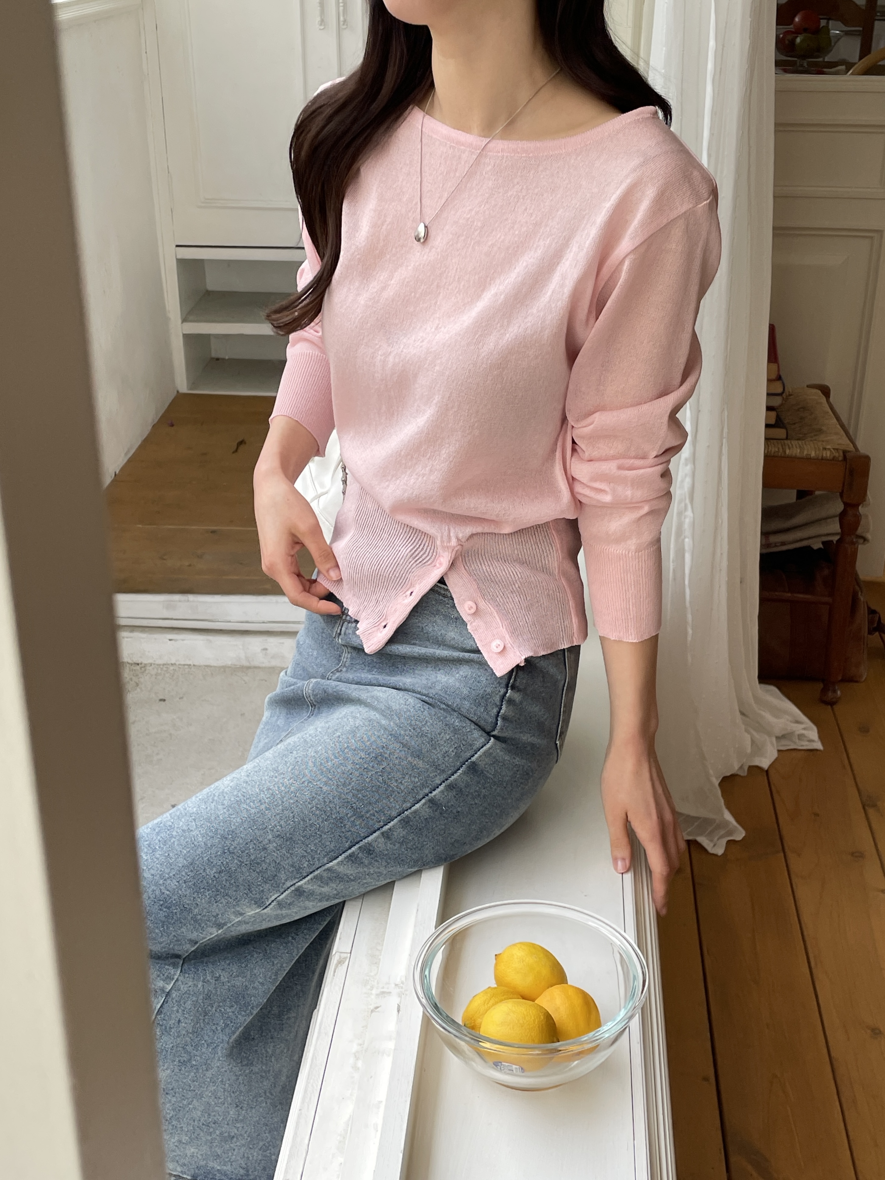 ベーシックスリム長袖ニット | 詳細画像2