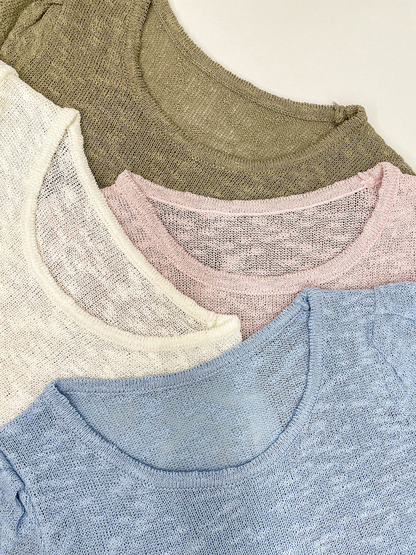 ラウンドネックベーシック半袖ニット | 詳細画像4