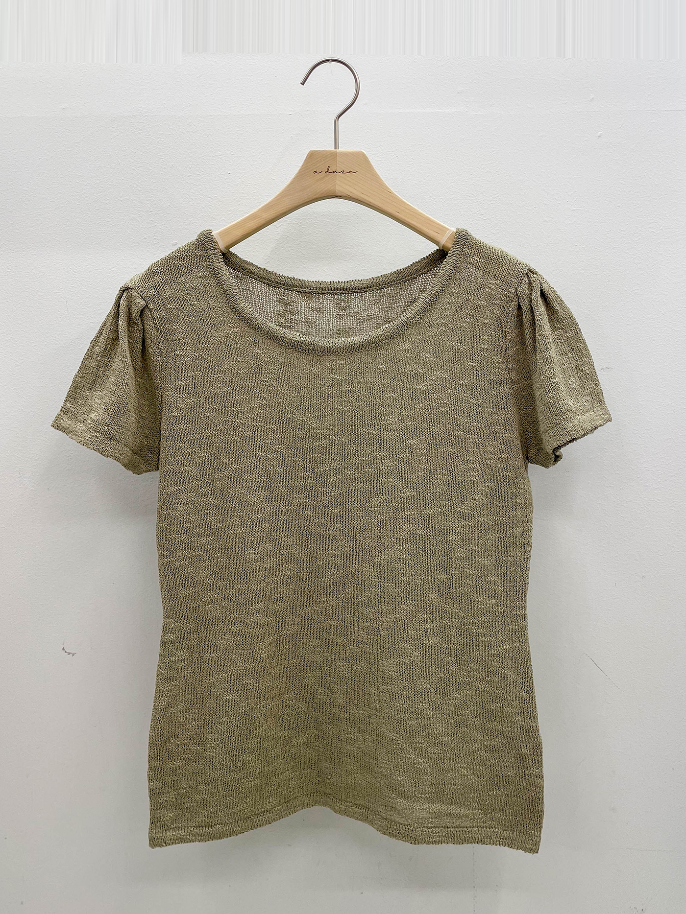 ラウンドネックベーシック半袖ニット | 詳細画像14