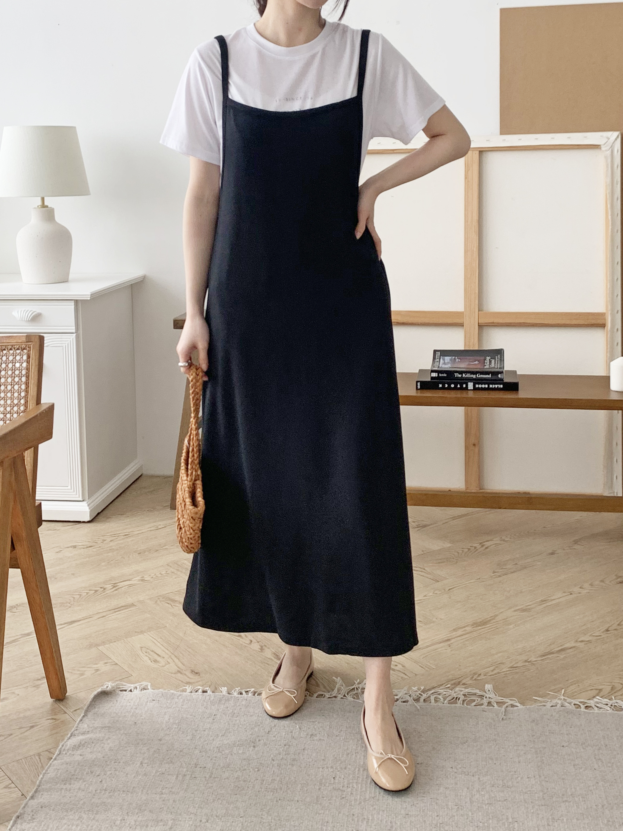 スリムロングフレアキャミワンピース | 詳細画像5