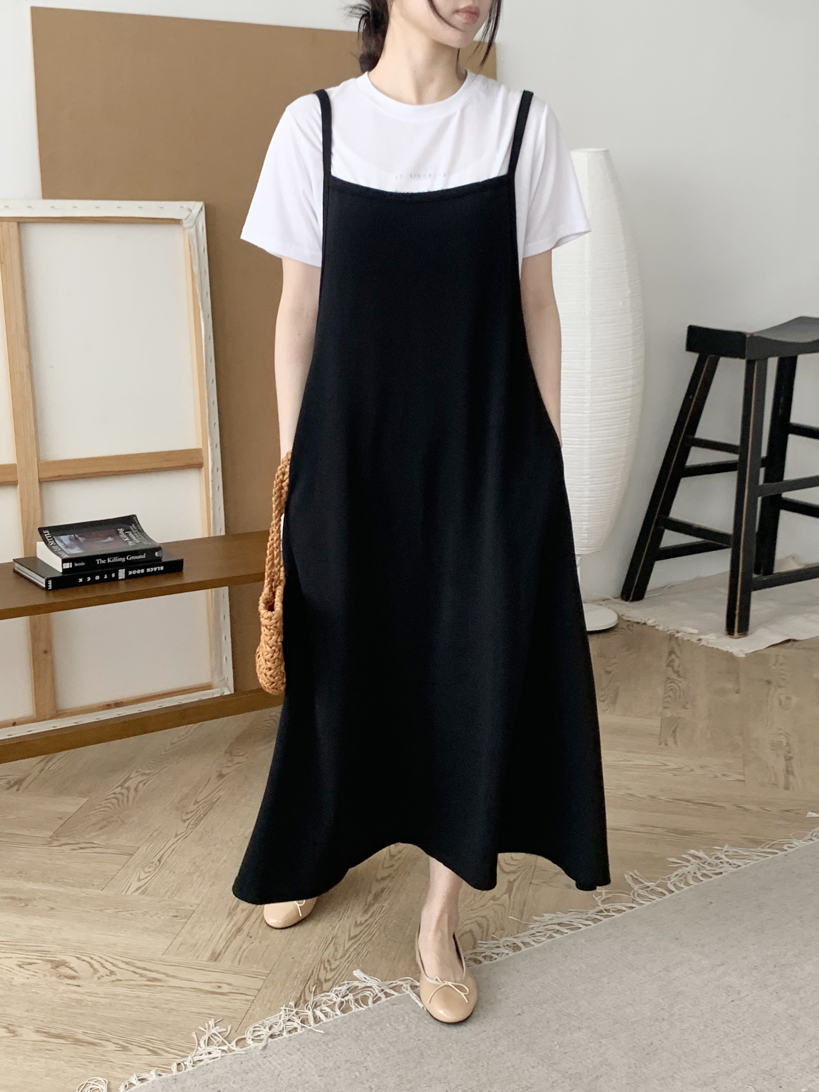 スリムロングフレアキャミワンピース | 詳細画像8