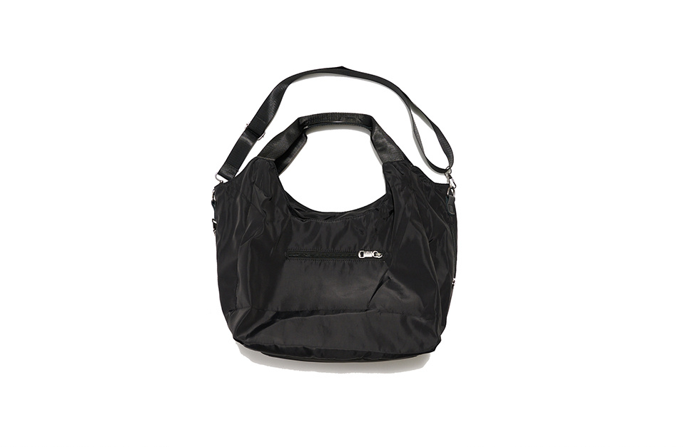 ナイロンジップアップポケットDリング無地ショルダーバッグ | 詳細画像7