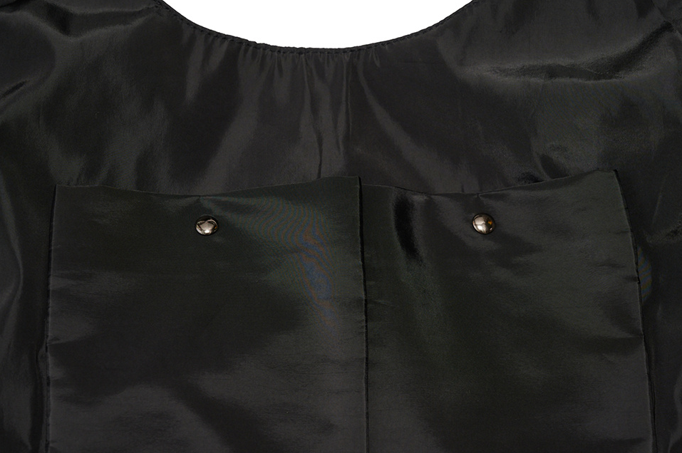 ナイロンジップアップポケットDリング無地ショルダーバッグ | 詳細画像8