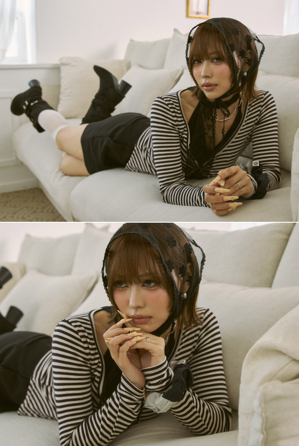 スエード調リボン(固定)リンクルブーツ | DHOLIC | 詳細画像4