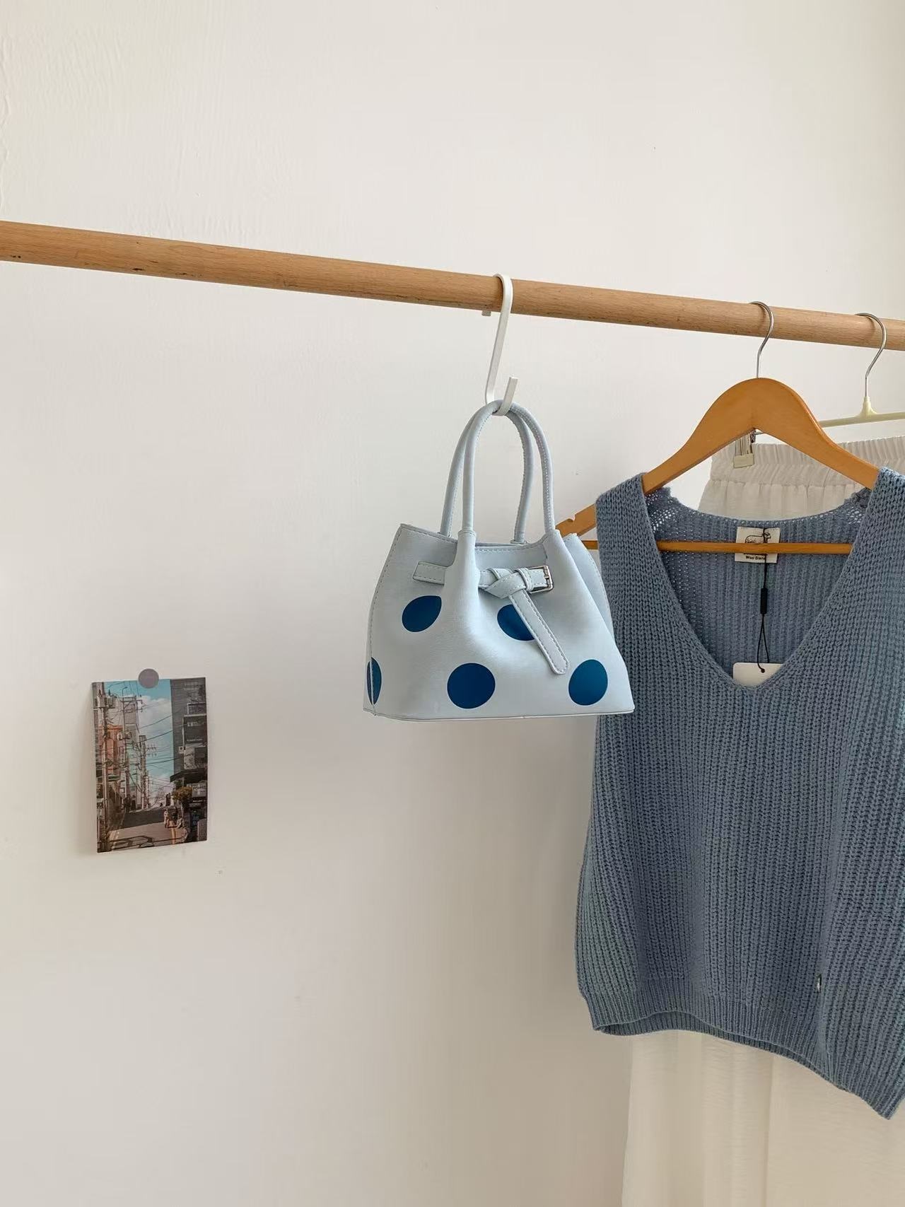 レザー調ツイストミニドットショルダーバッグ | 詳細画像3