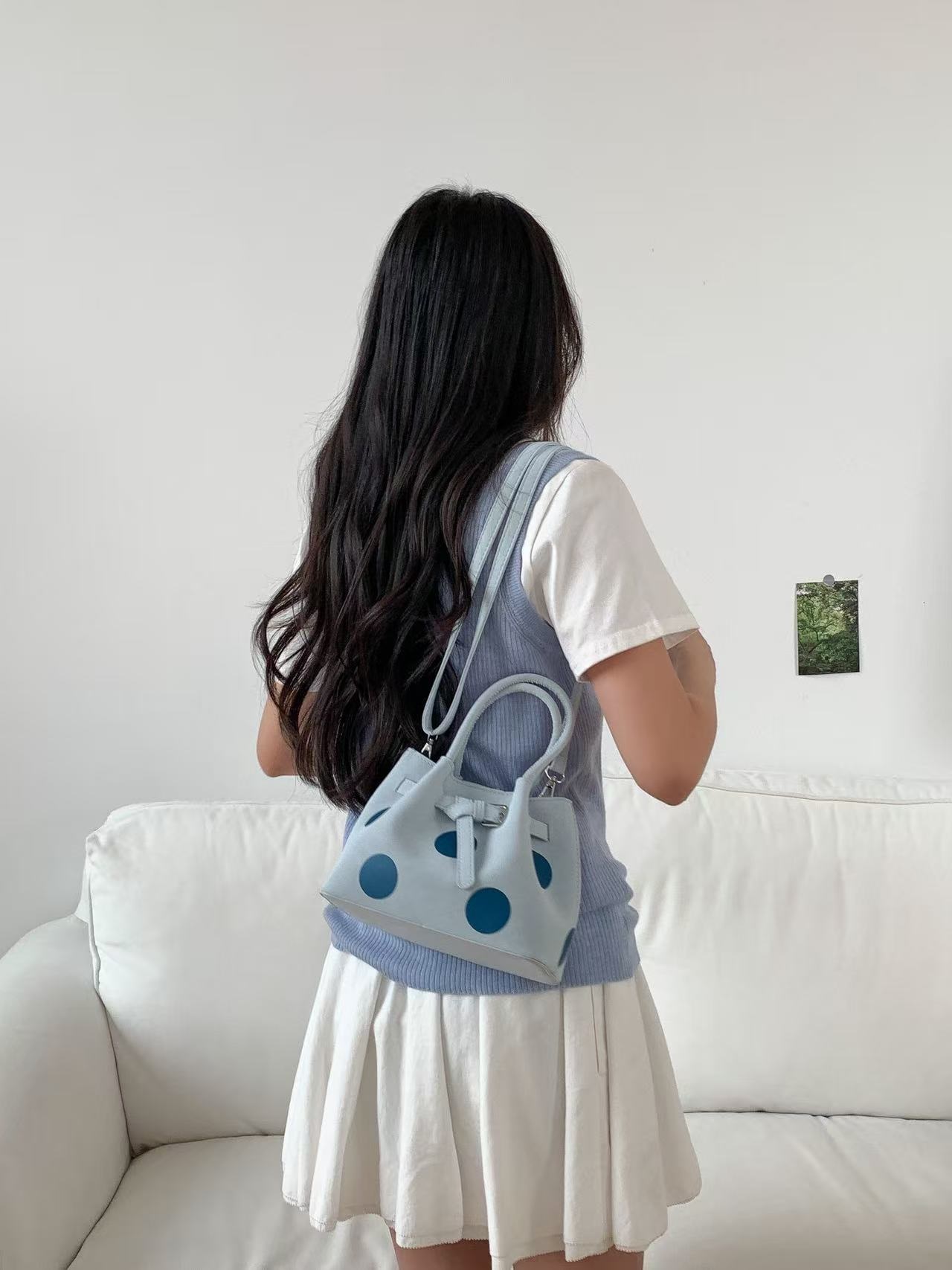 レザー調ツイストミニドットショルダーバッグ | 詳細画像12