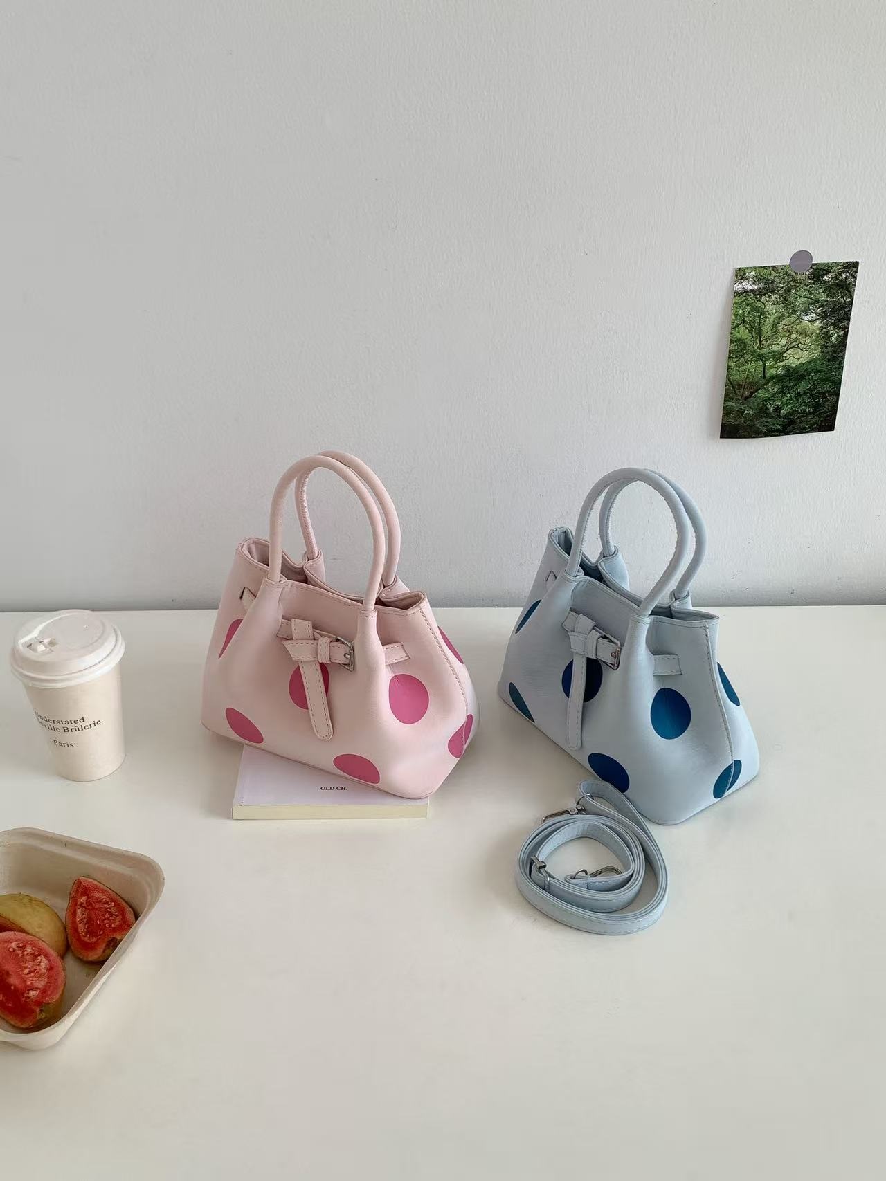 レザー調ツイストミニドットショルダーバッグ | 詳細画像16