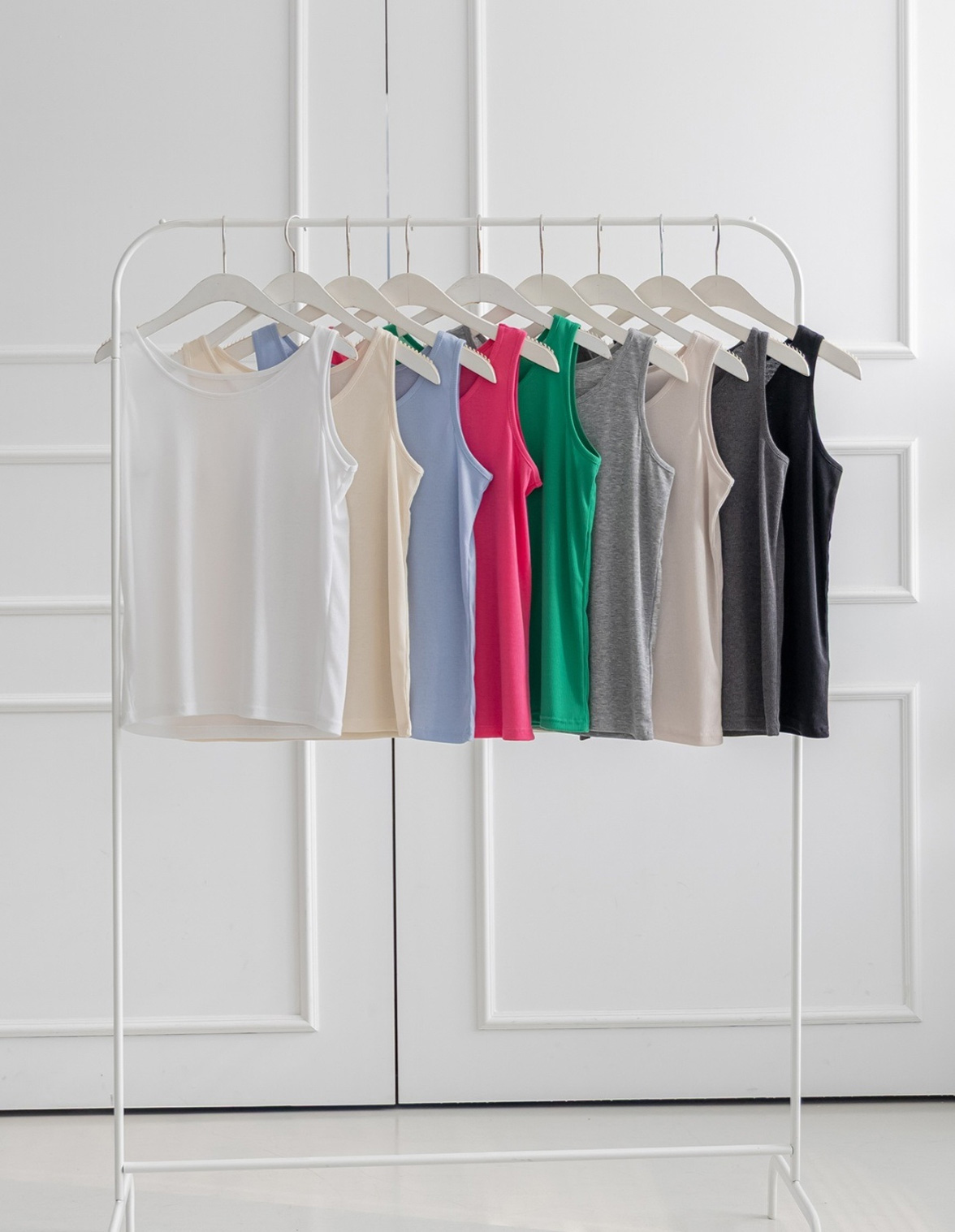 リブベーシックカラーノースリーブ | 詳細画像2