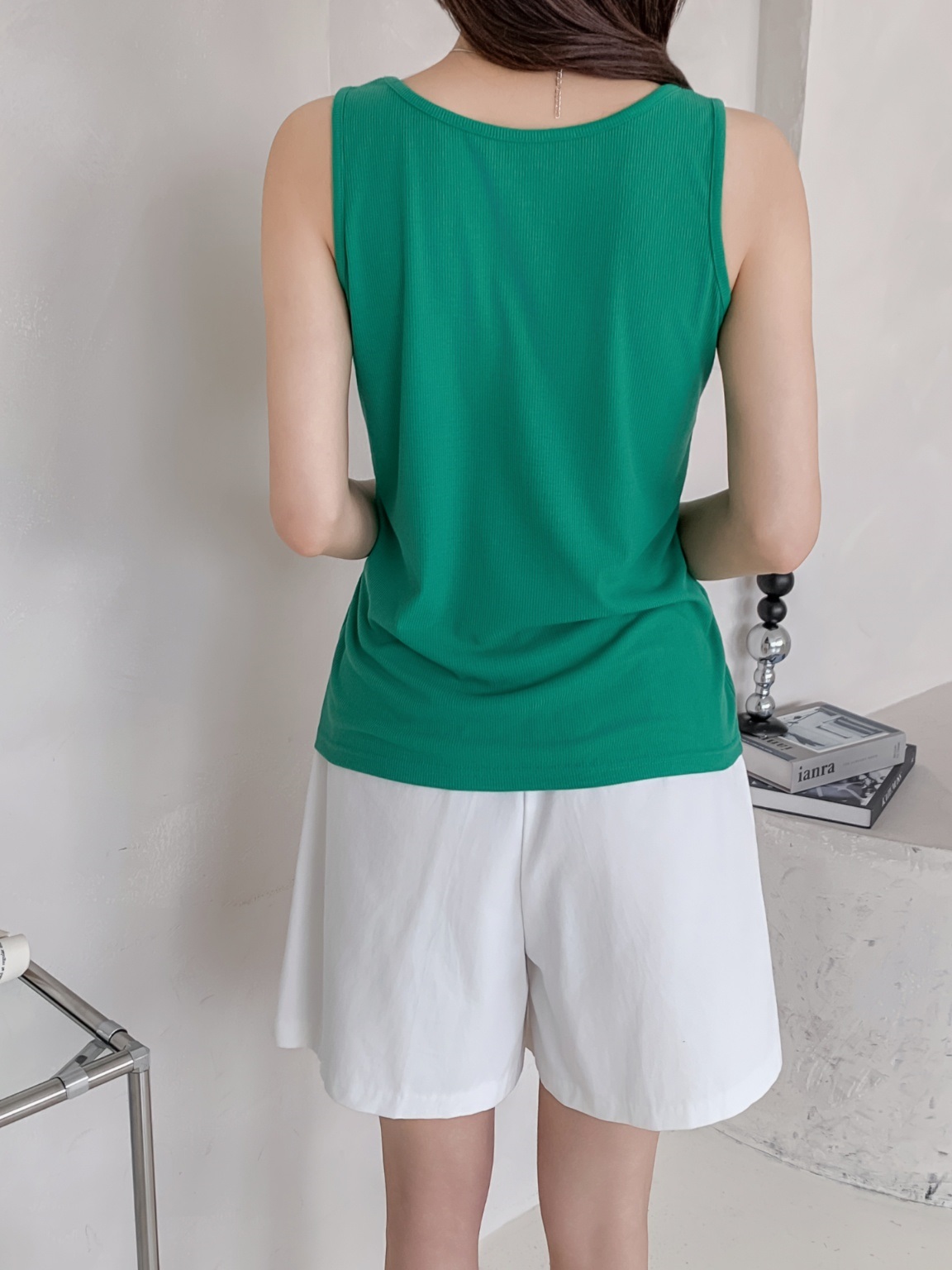 リブベーシックカラーノースリーブ | 詳細画像14