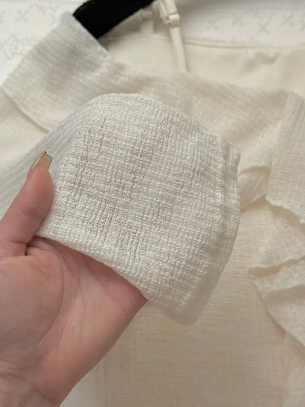 ストラップワンショルダーラッフルスリム長袖ブラウス | 詳細画像8