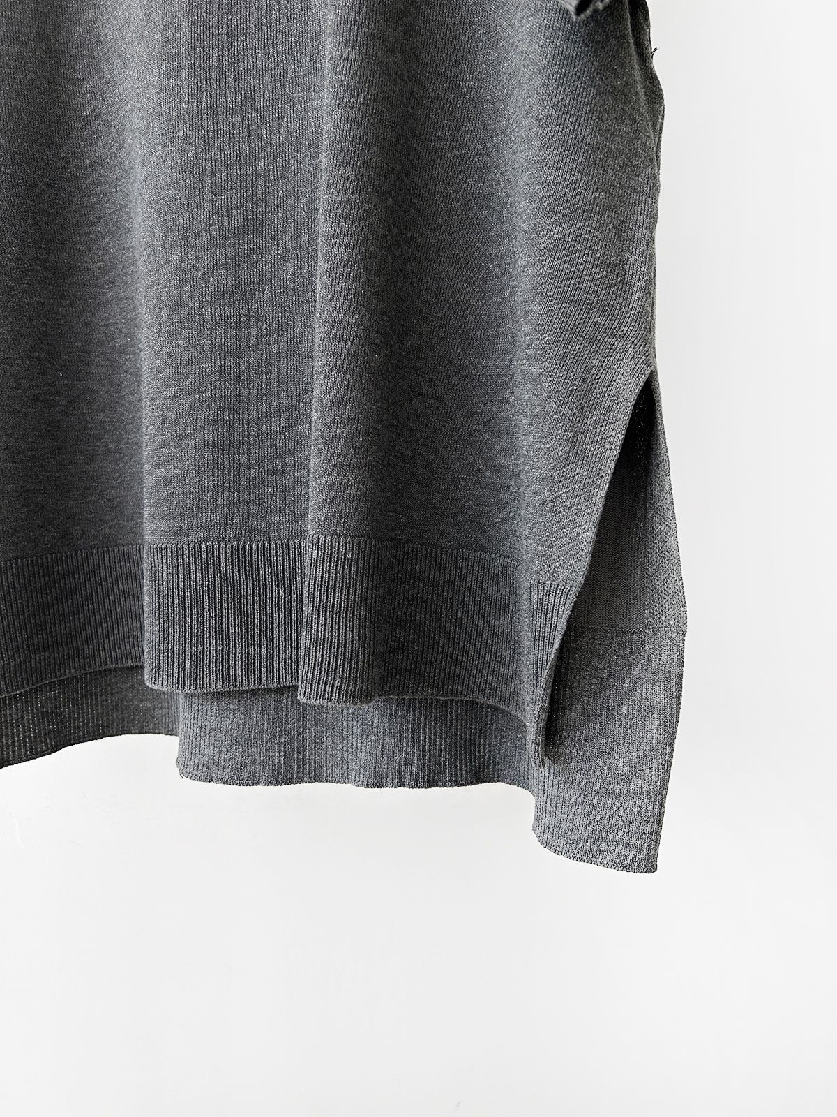 ニットラウンドネックドローストリングスリットウエストゴム半袖セットアップ | 詳細画像40