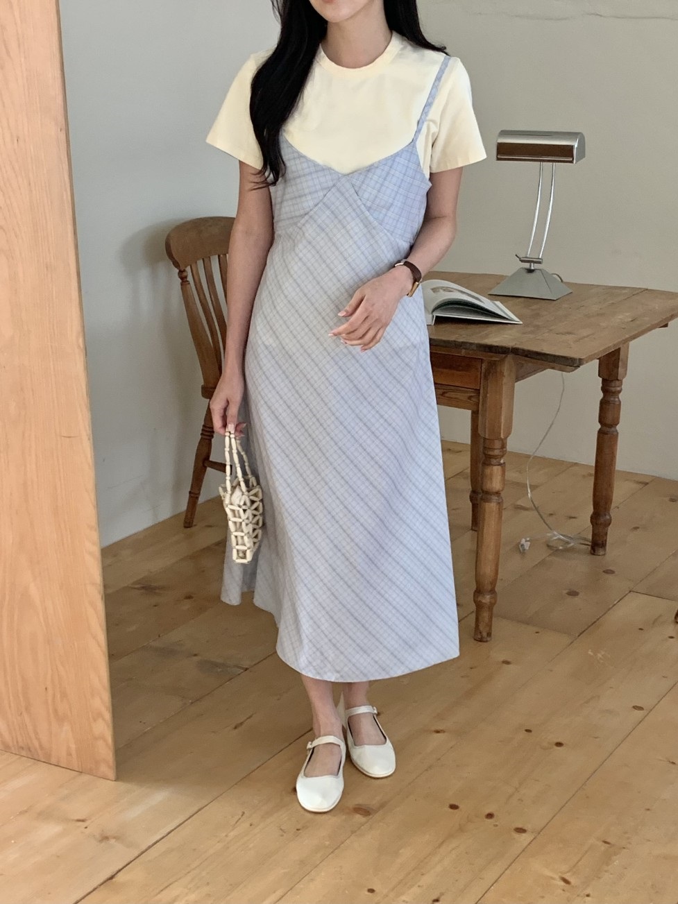 ロングチェックビスチェワンピース | 詳細画像13