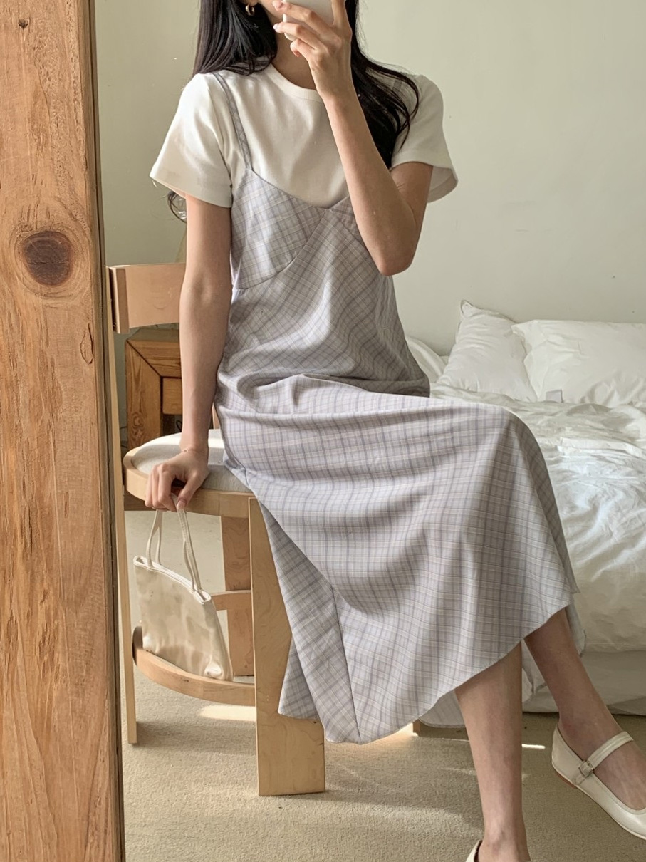 ロングチェックビスチェワンピース | 詳細画像14