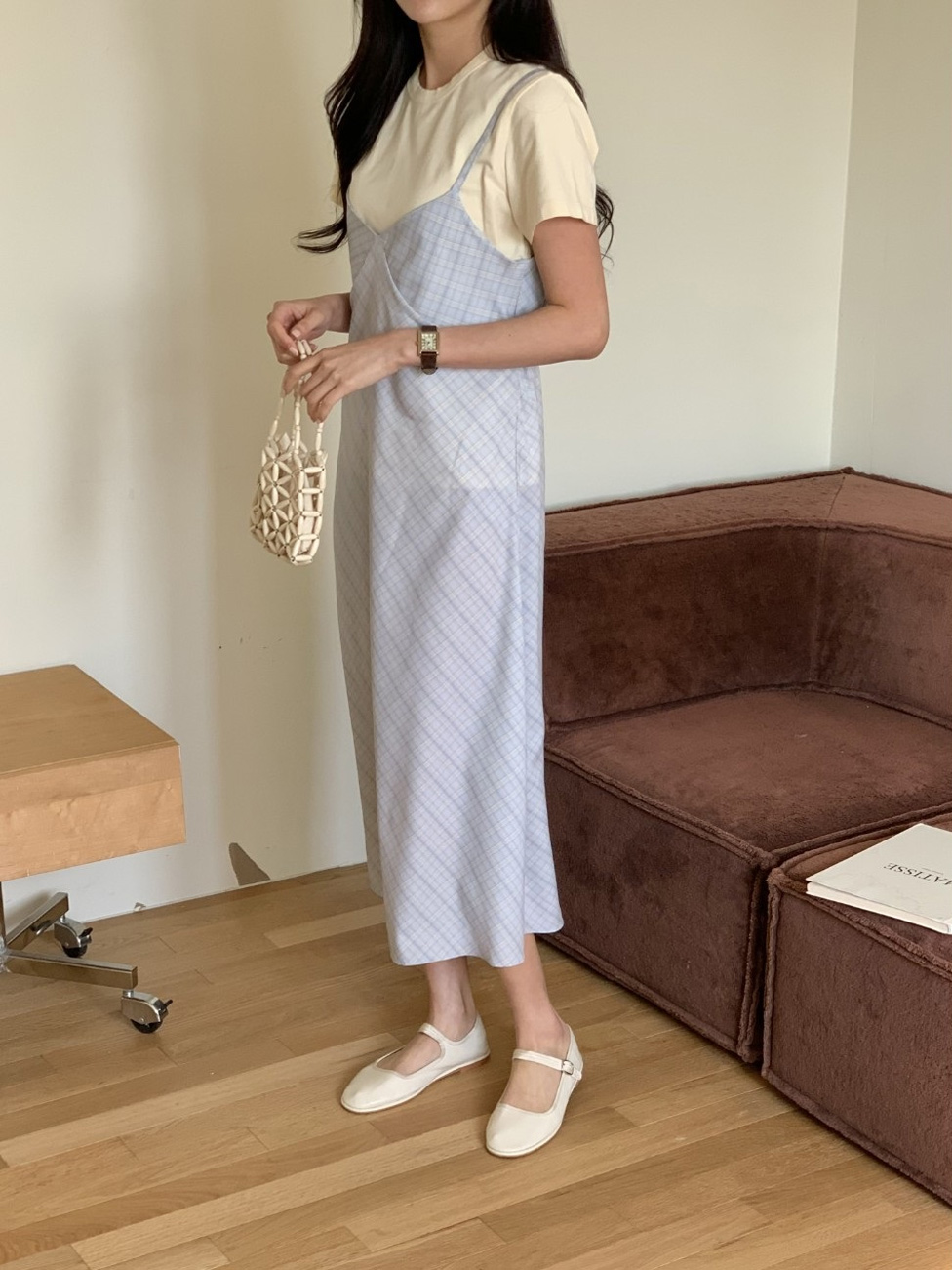 ロングチェックビスチェワンピース | 詳細画像10