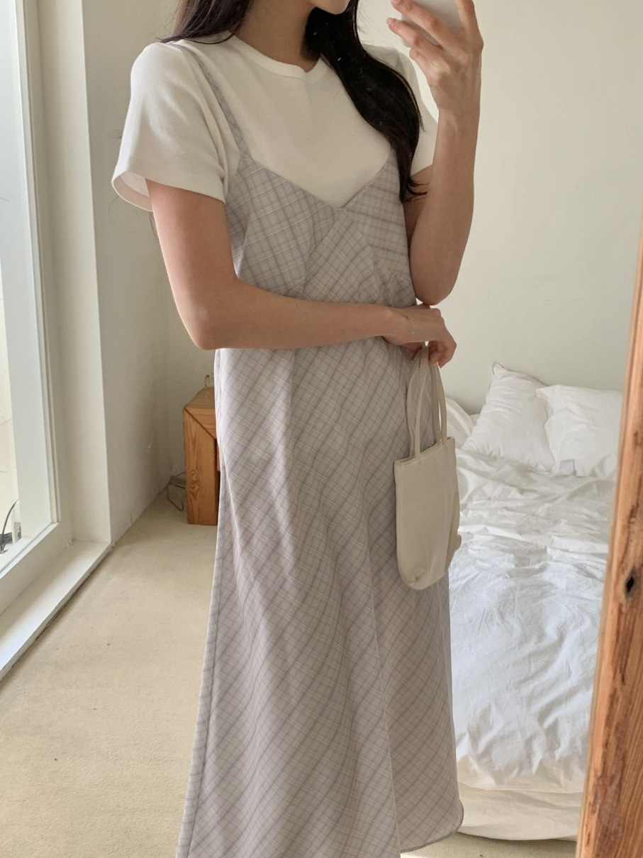 ロングチェックビスチェワンピース | 詳細画像15