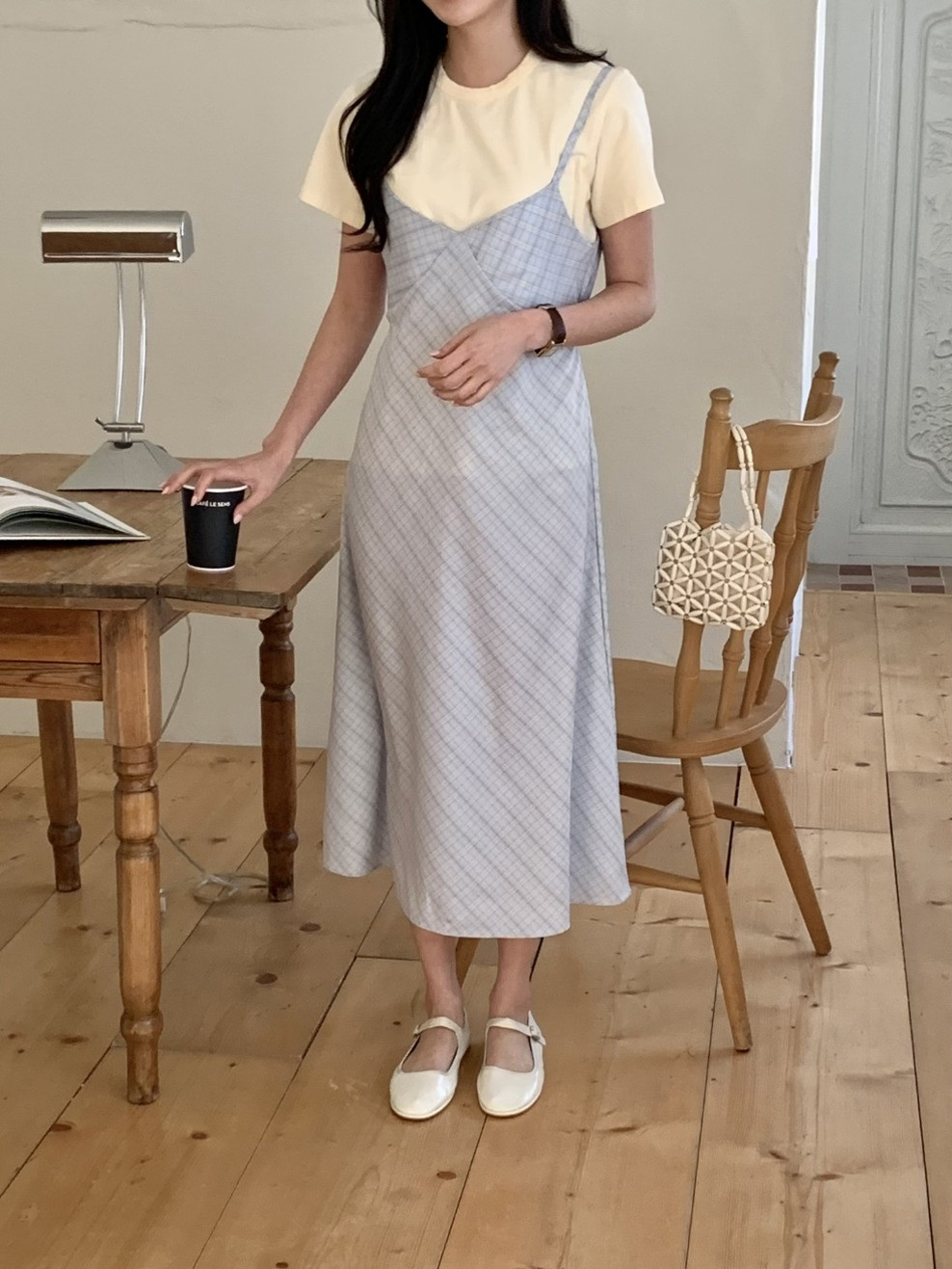 ロングチェックビスチェワンピース | 詳細画像6